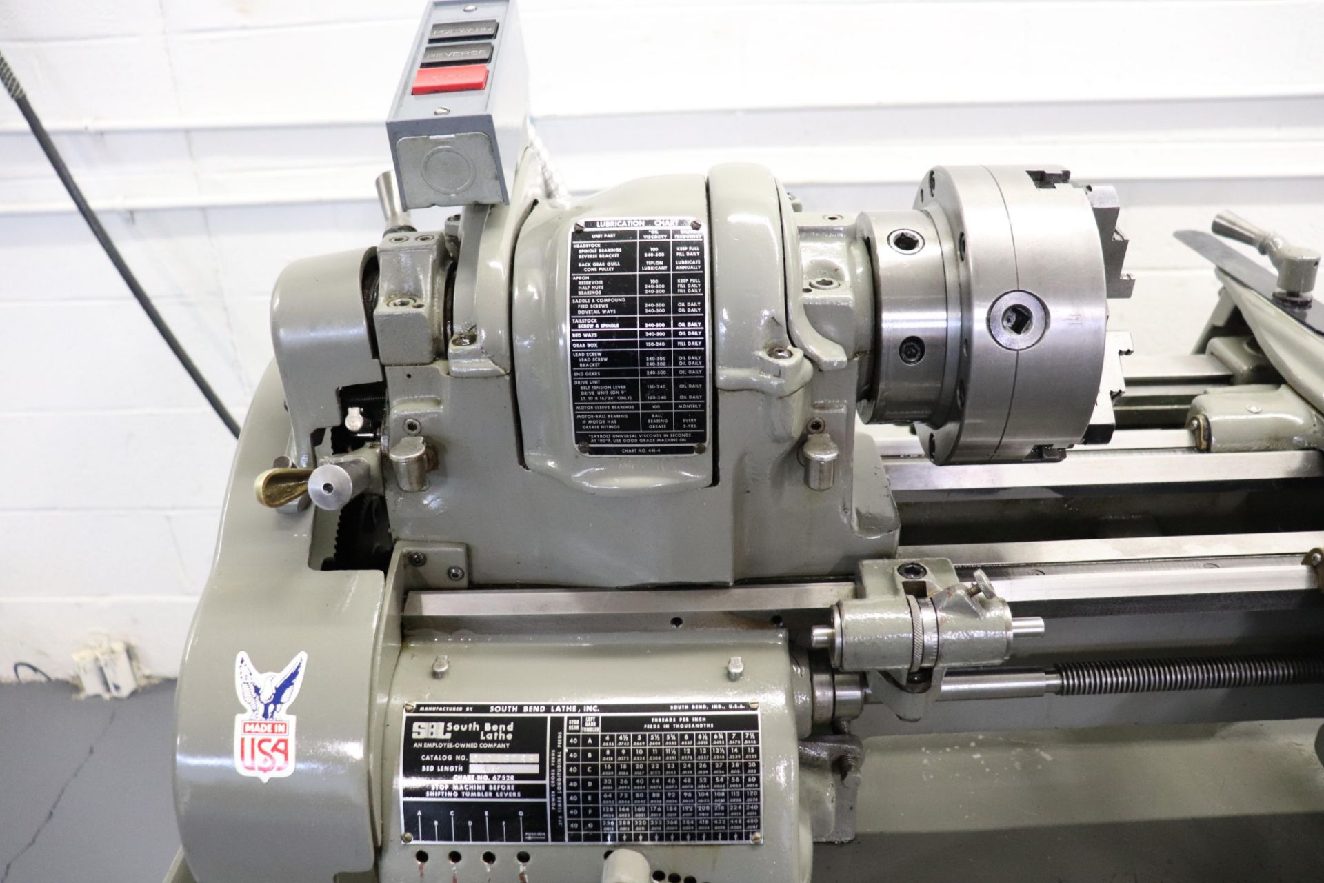 South Bend Lathe Heavy 10, late model USA made w/ VFD & IN/MM threading - Image 3 of 14