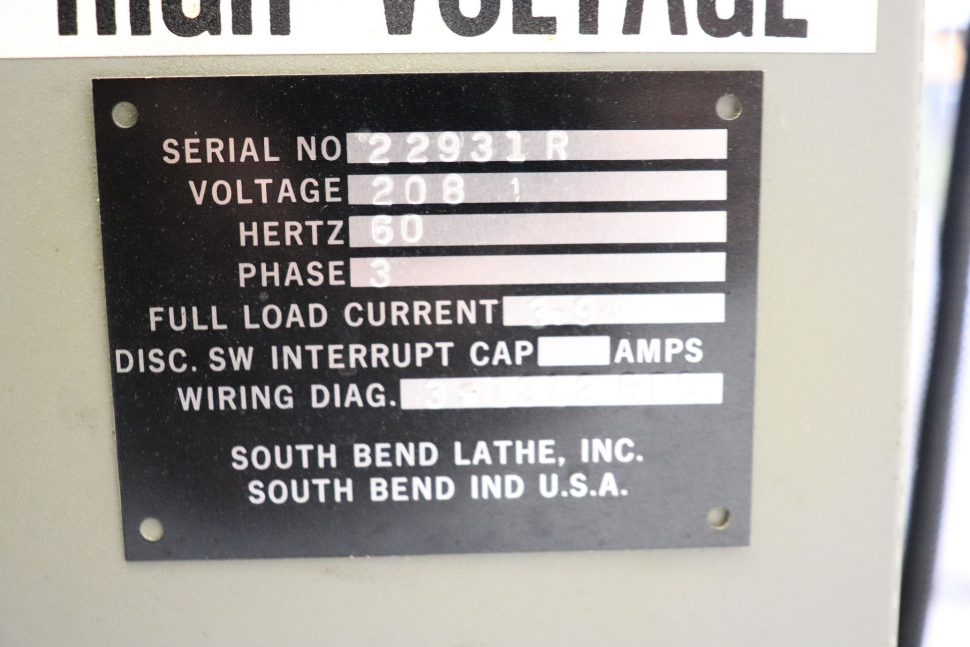 South Bend Lathe Heavy 10, late model USA made w/ VFD & IN/MM threading - Image 11 of 14