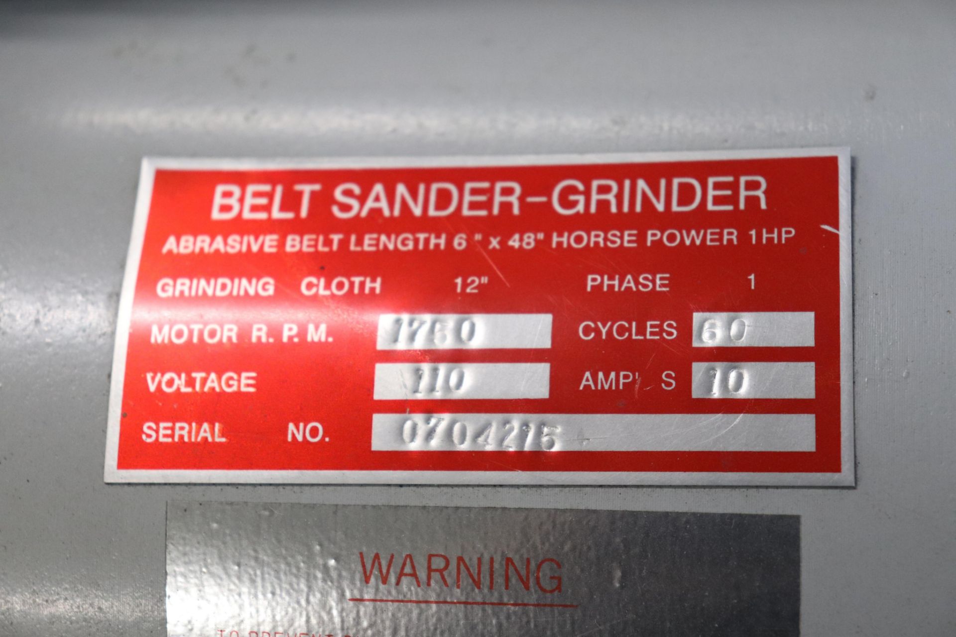 Belt sander-grinder 12" disc & 6" belt - Image 3 of 3