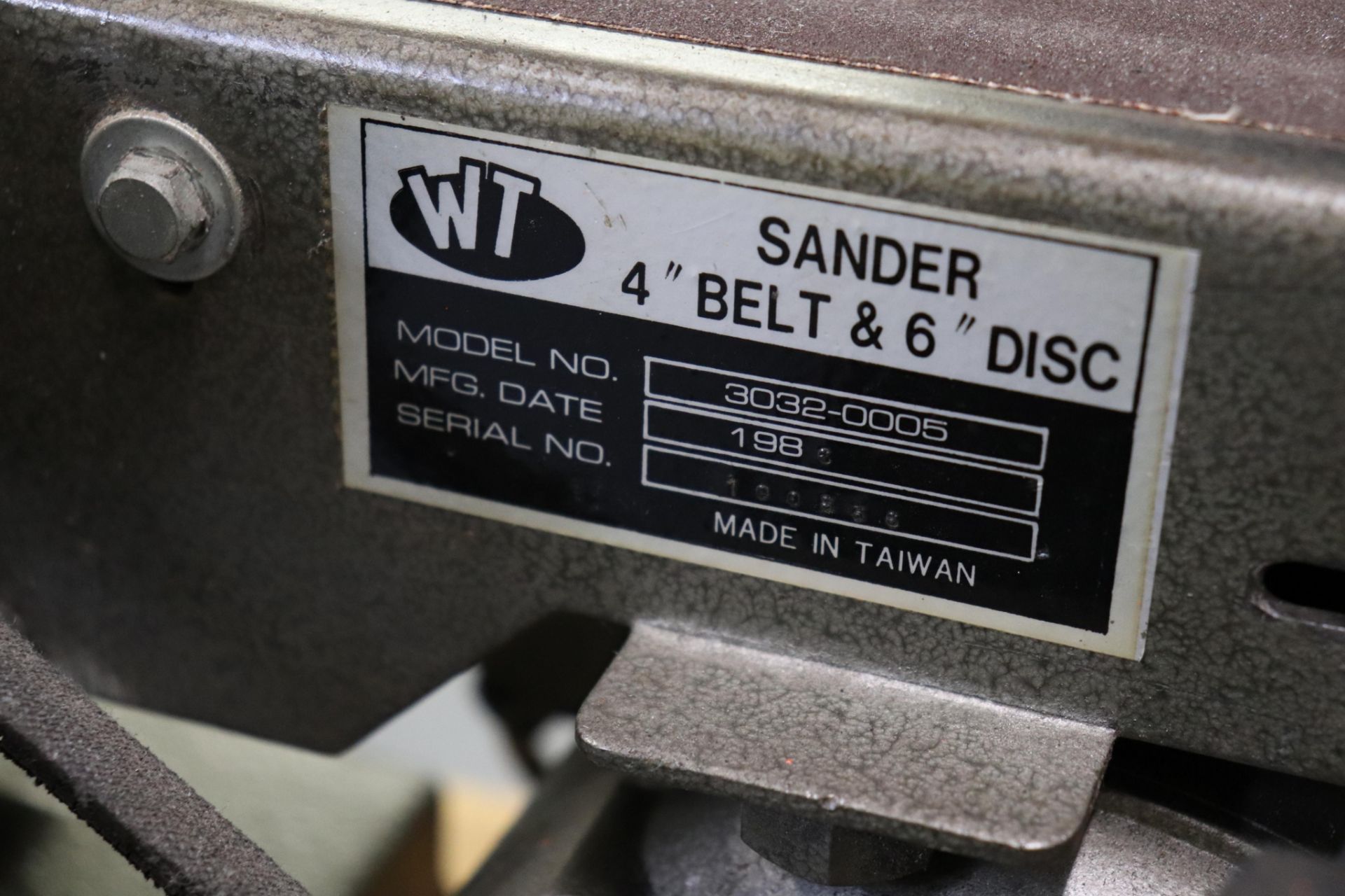 WT 4" belt & 6" disc sander - Image 3 of 4