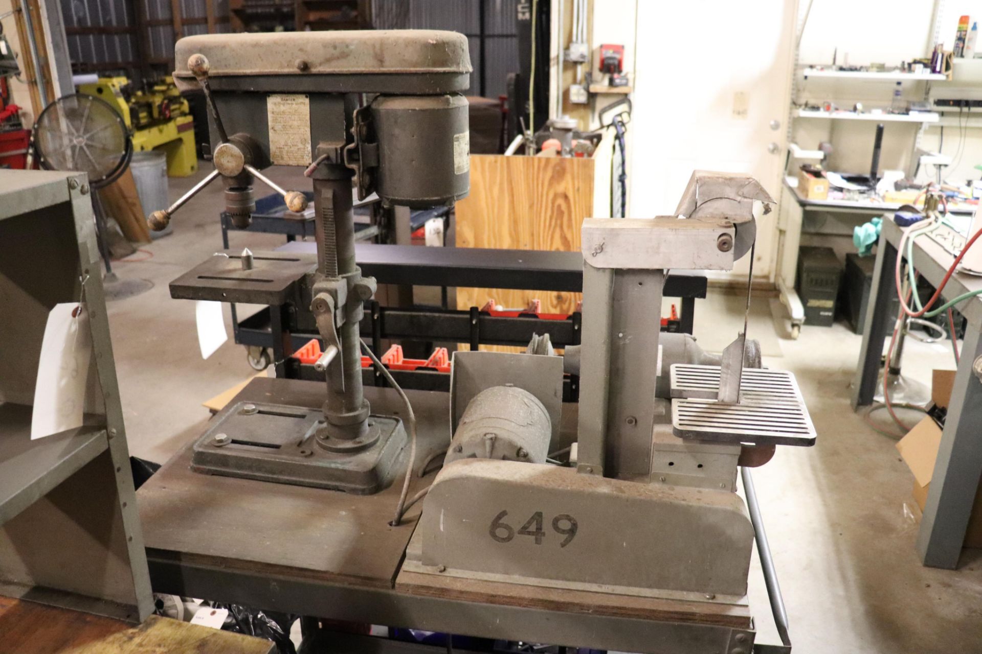 Cart w/ drill press, 1" sander & grinder, 1ph - Image 3 of 5