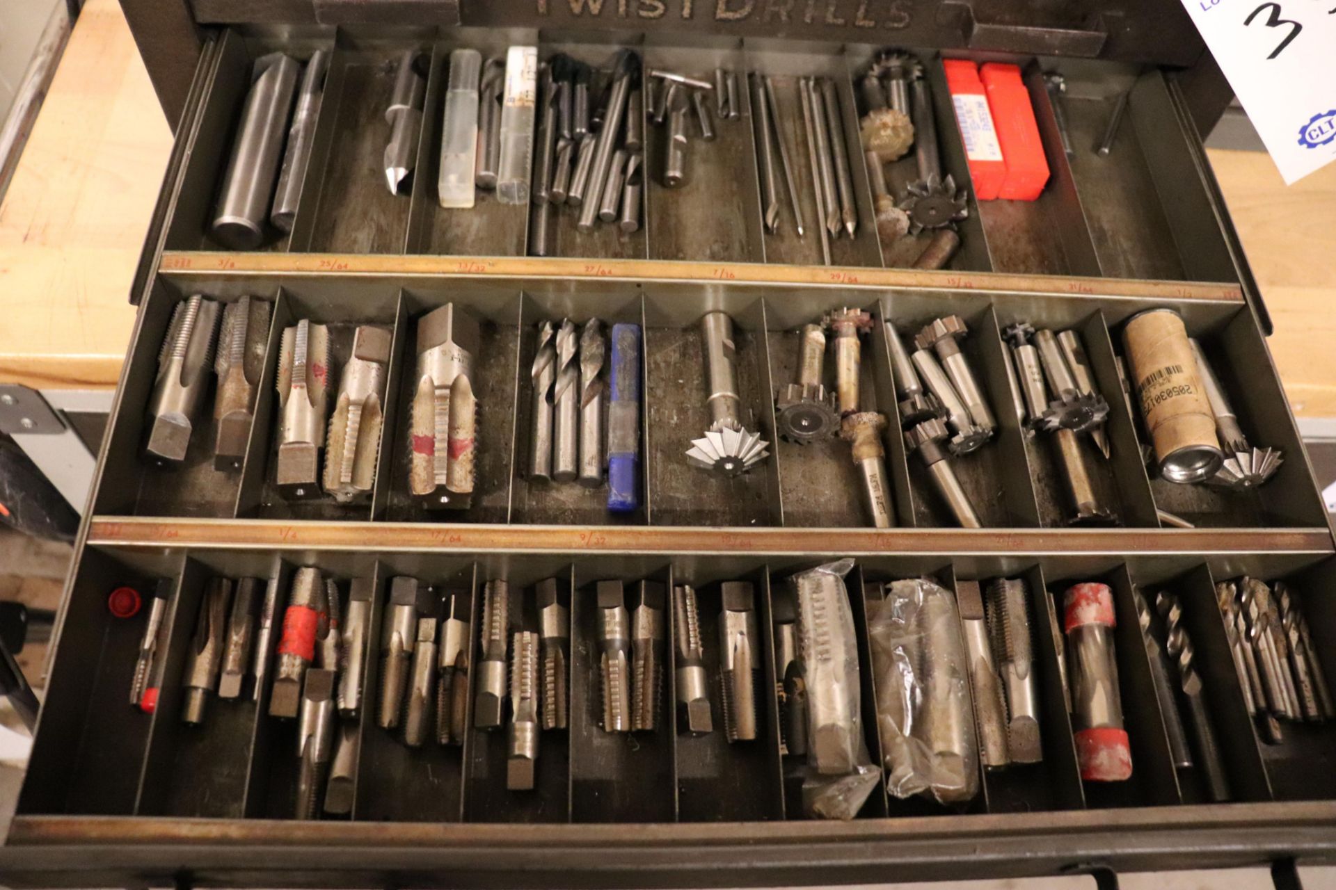 Cleveland organizer w/ contents End mills, Drills, Taps - Image 5 of 8