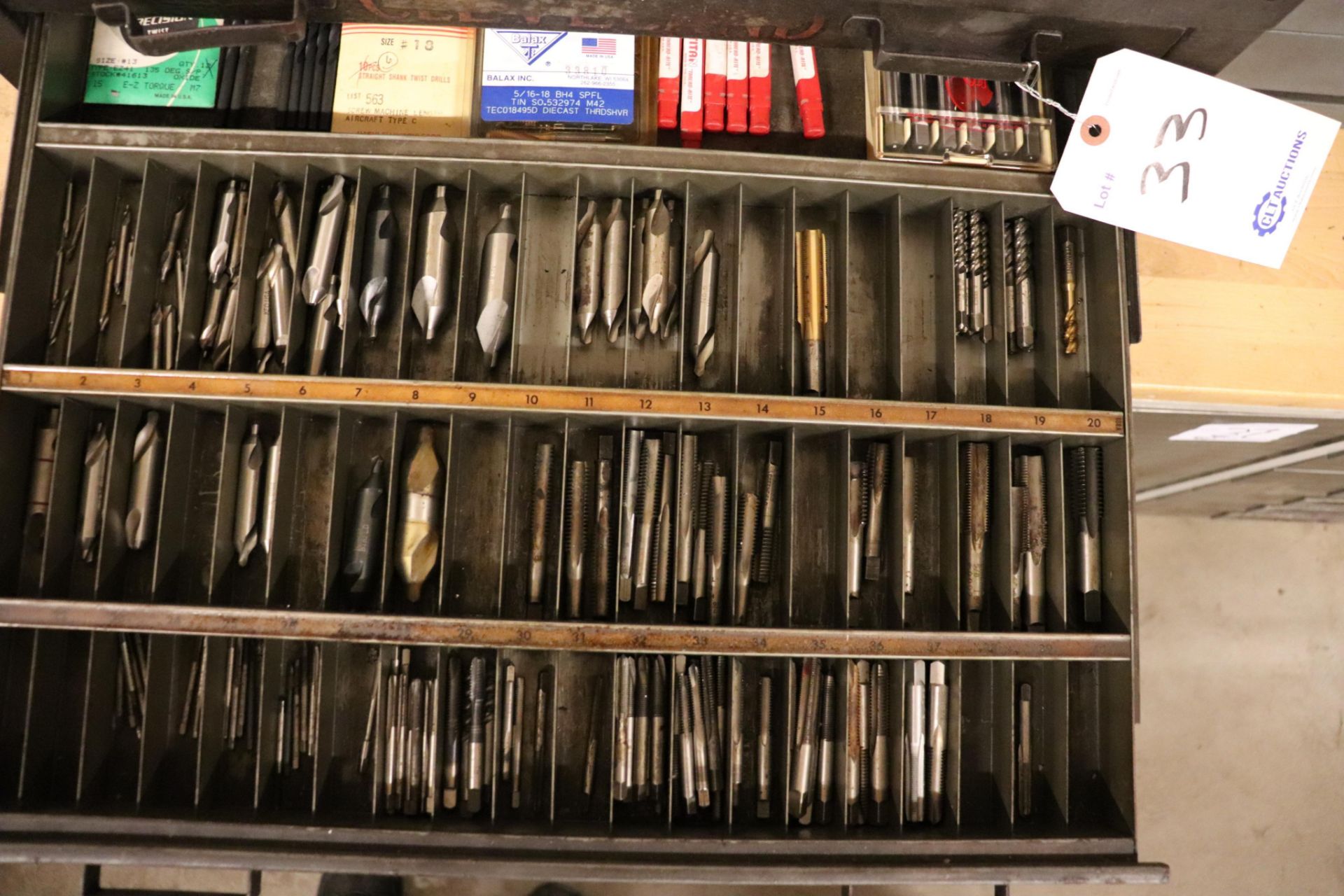 Cleveland organizer w/ contents End mills, Drills, Taps - Image 7 of 8