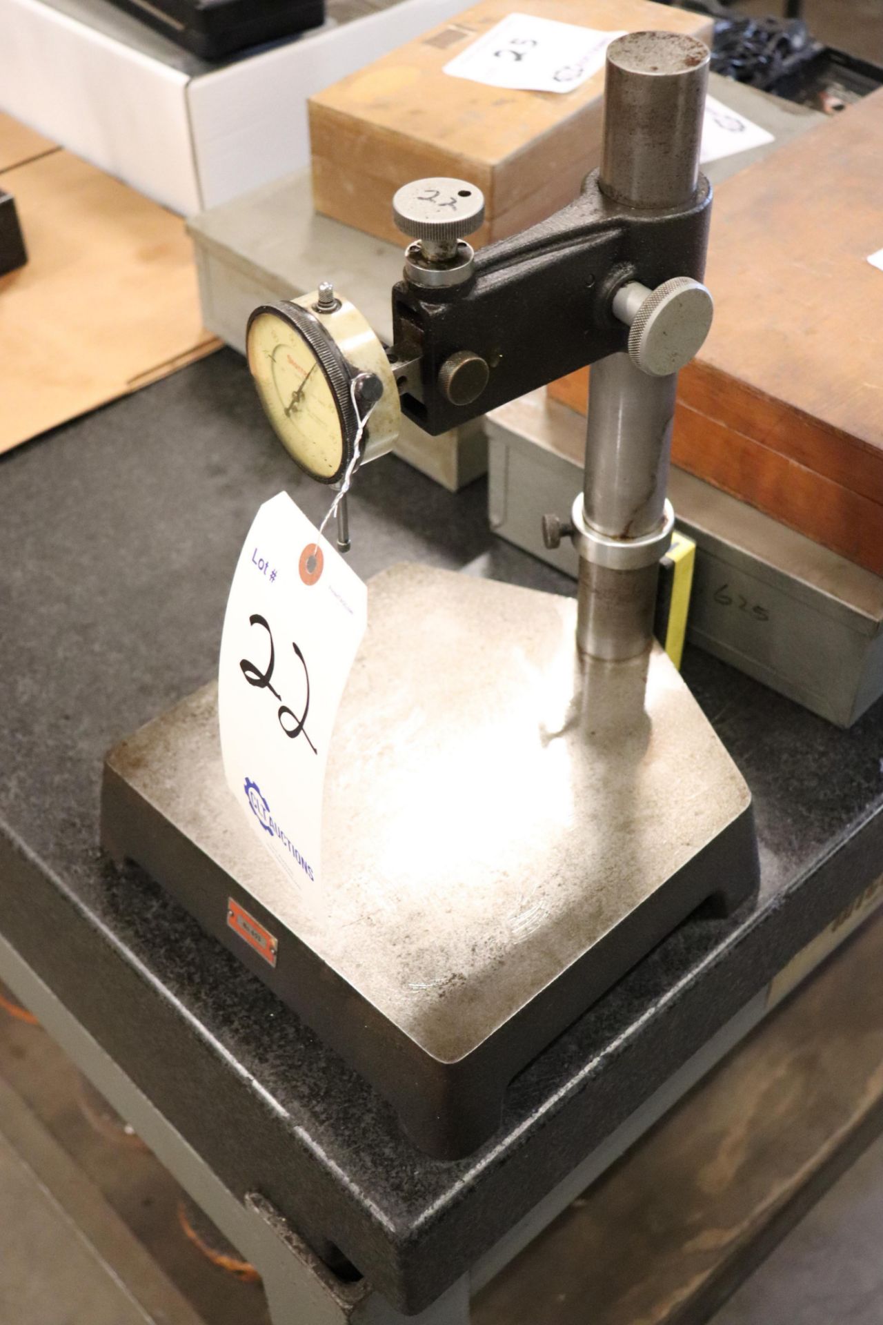 Indicator stand w/ Starrett indicator - Image 2 of 4