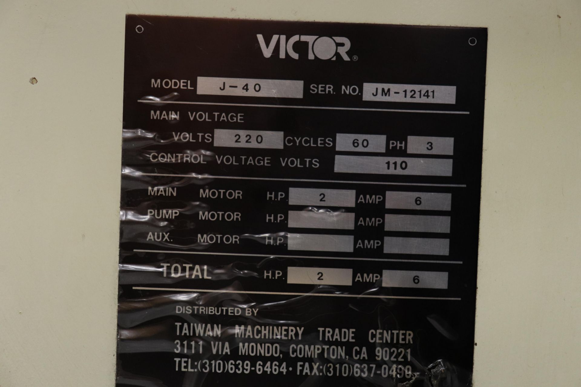 Victor TM-40 Universal Tool & Cutter Grindner - Image 10 of 10