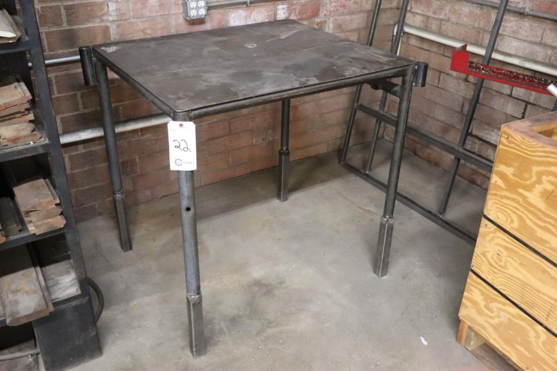 Steel table 33" x 38" x 39"