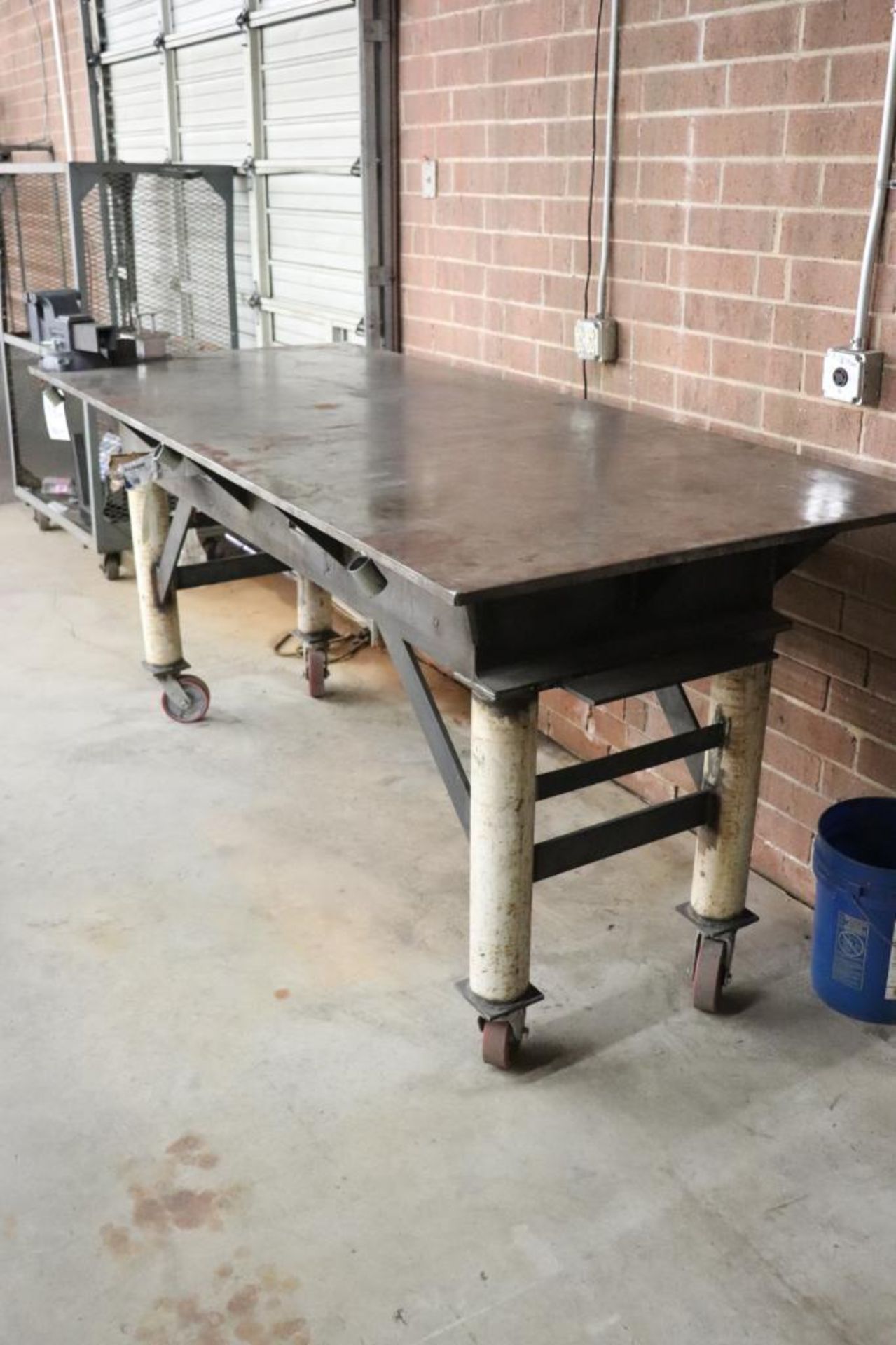 98" x 42" x 45" rolling welding table - Image 2 of 3