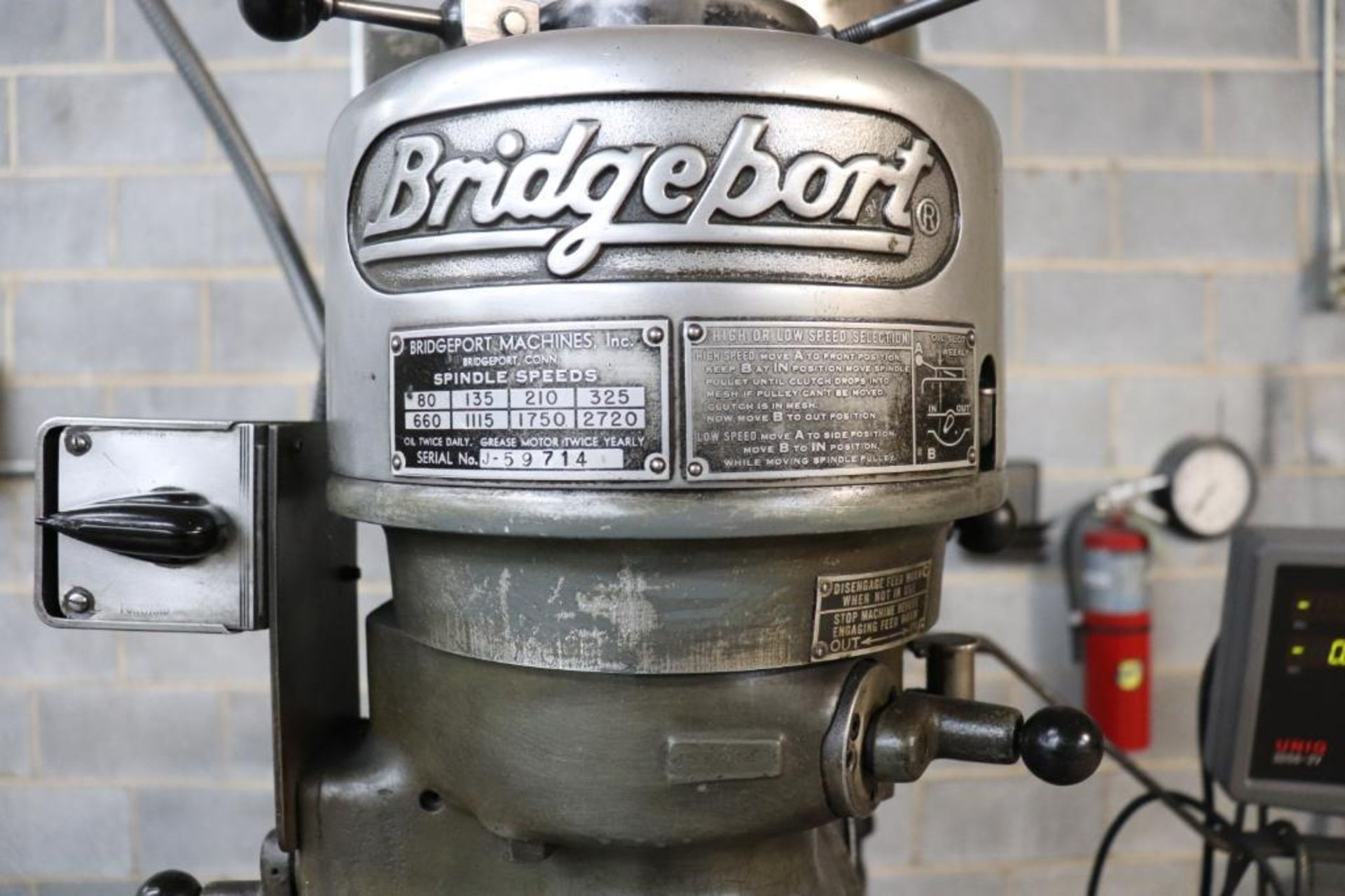 Bridgeport J head milling machine w/ DRO - Image 7 of 17