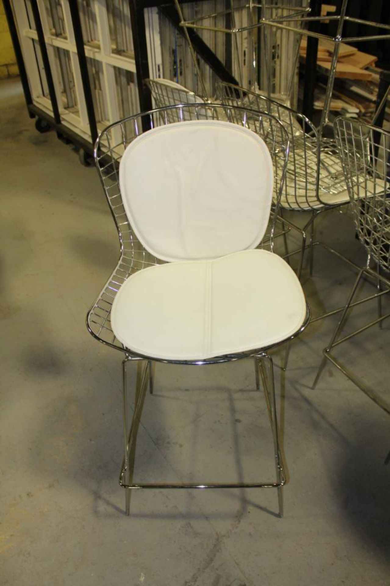 13 Chrome wire stools - Image 3 of 3