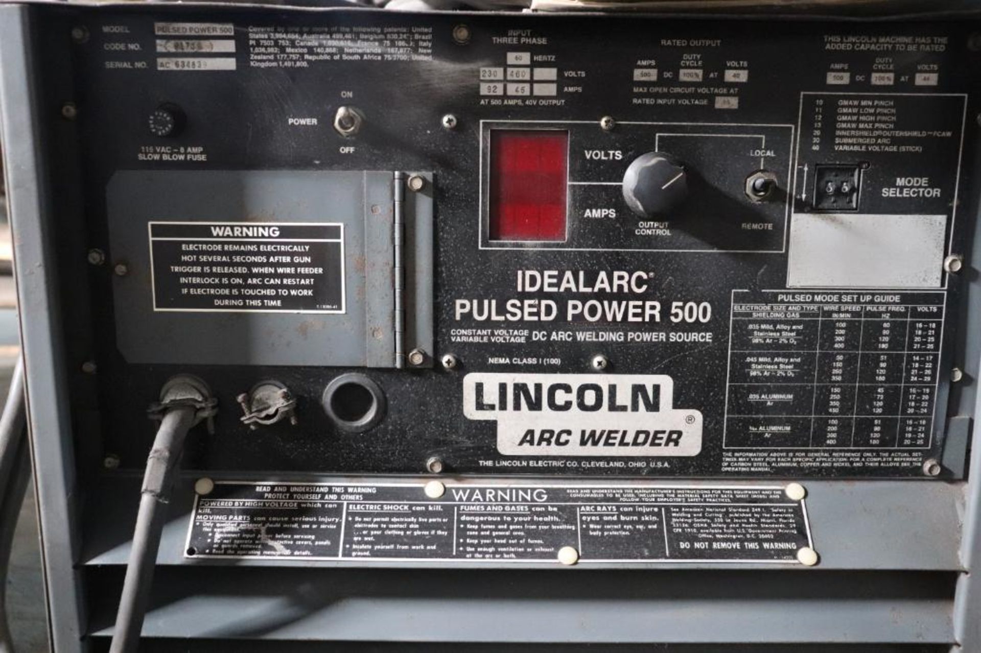 Lincoln Idealarc Pulsed power 500 DC Arc Welder - Image 5 of 12