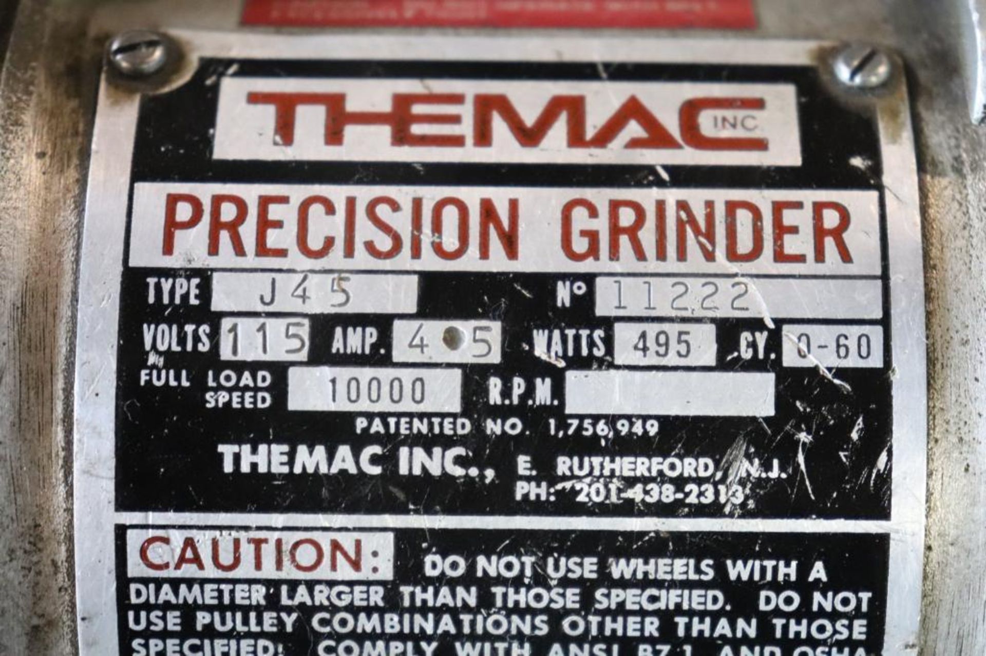 Themac J45 Precision tool post grinder - Image 3 of 5