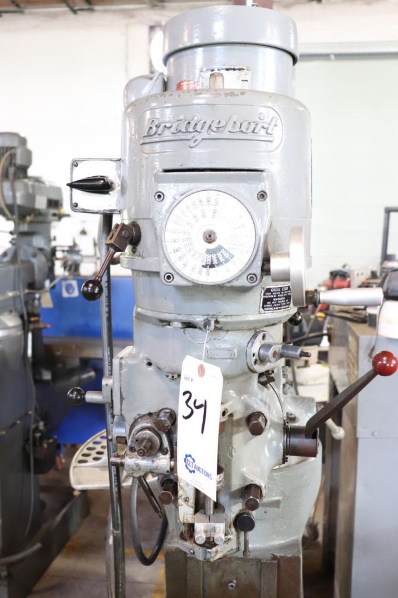 Import milling machine w/ Bridgeport head - Image 6 of 13