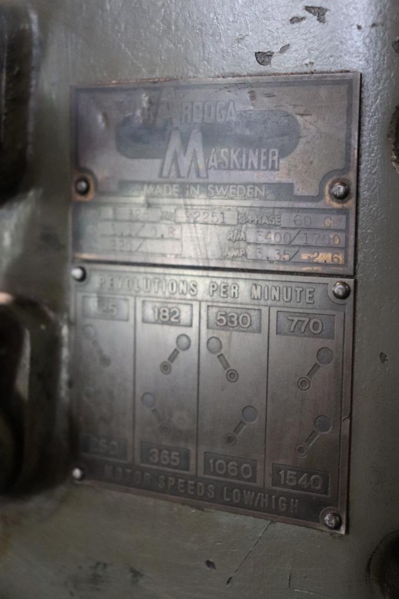 Arborga F325 16" geared head drill press w/ Albrecht chuck - Image 8 of 9