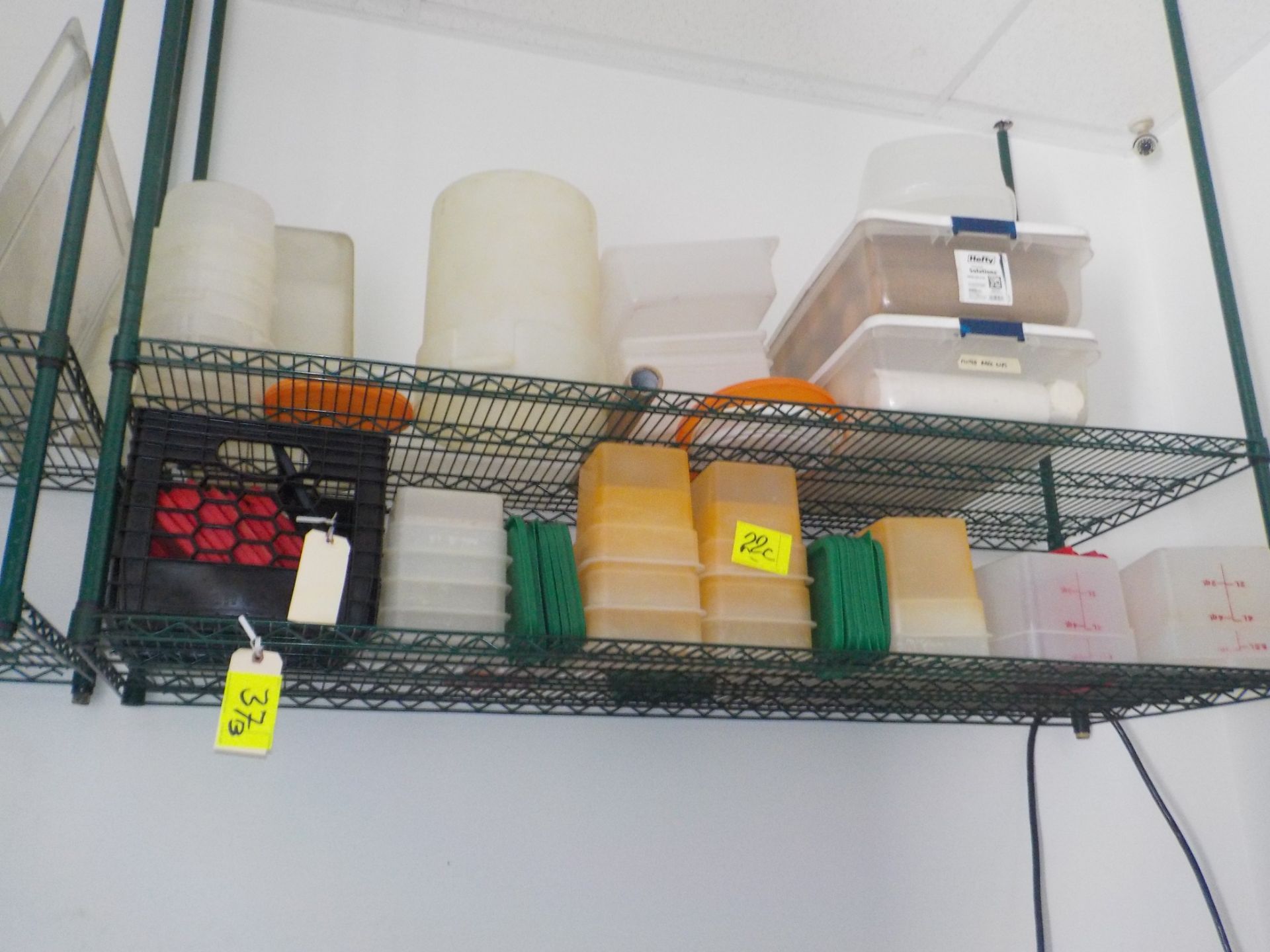 Asst. Plastic Containers on shelving