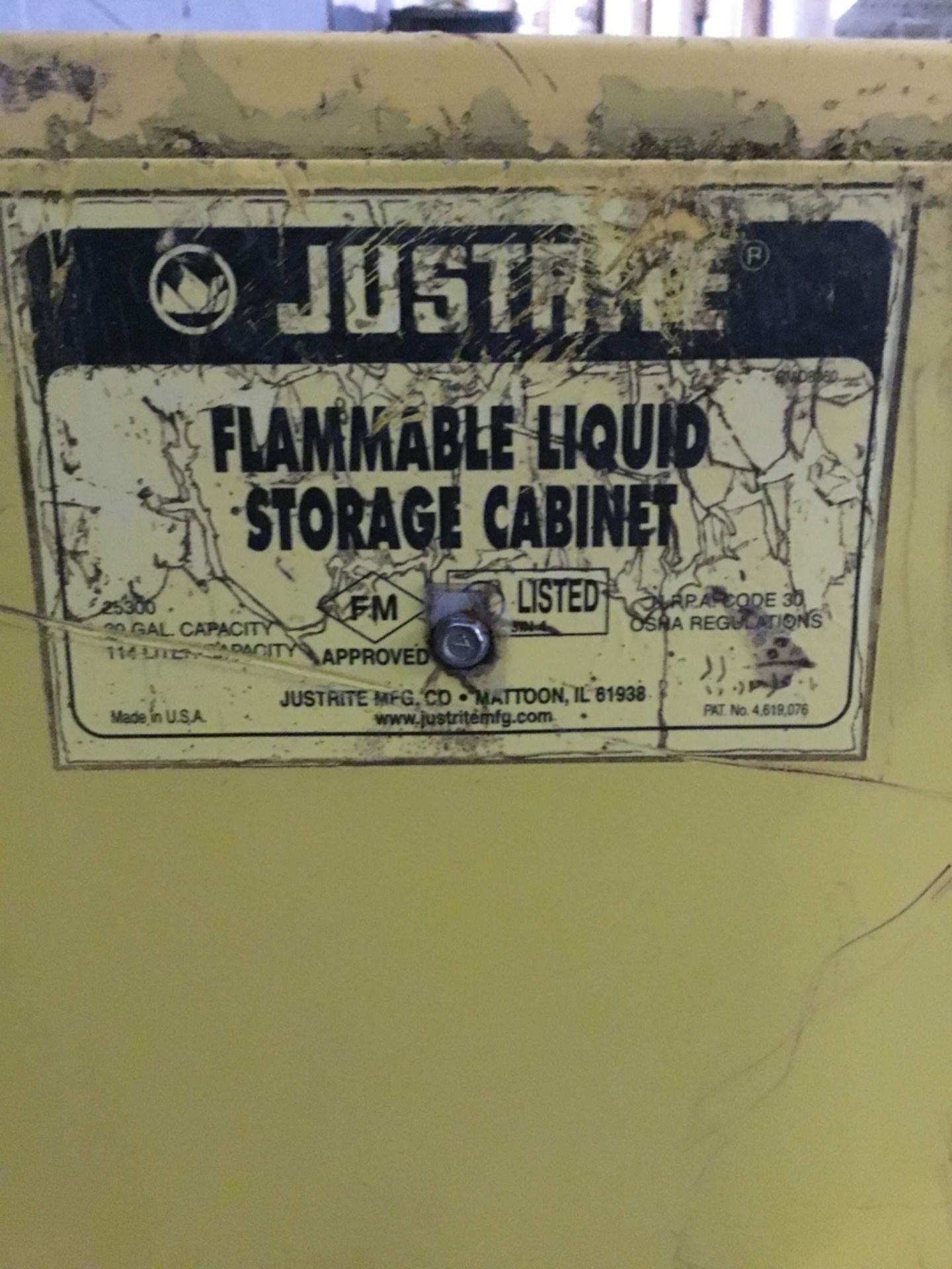 Justrite Flammable Liquid Storage Cabinet 25300 - Image 7 of 9