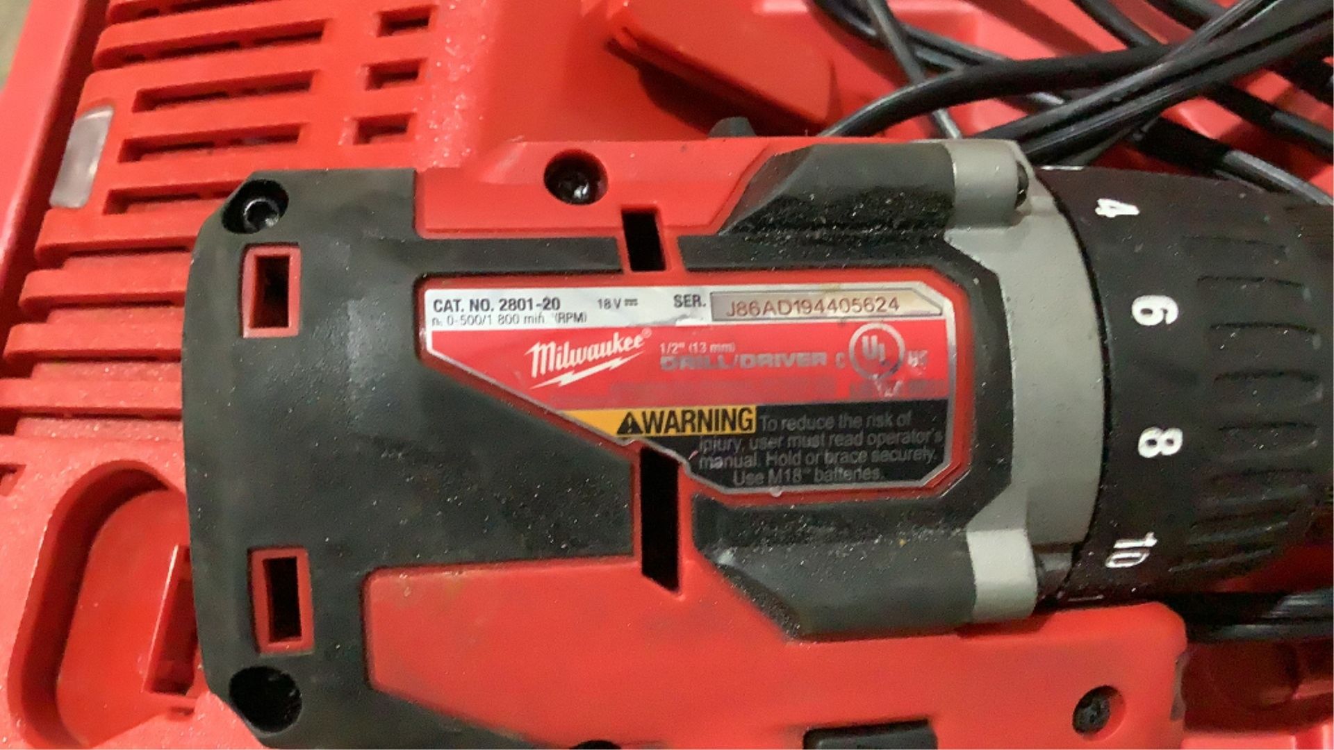 Milwaukee Cordless 1/2" Drill/Driver - Image 10 of 10