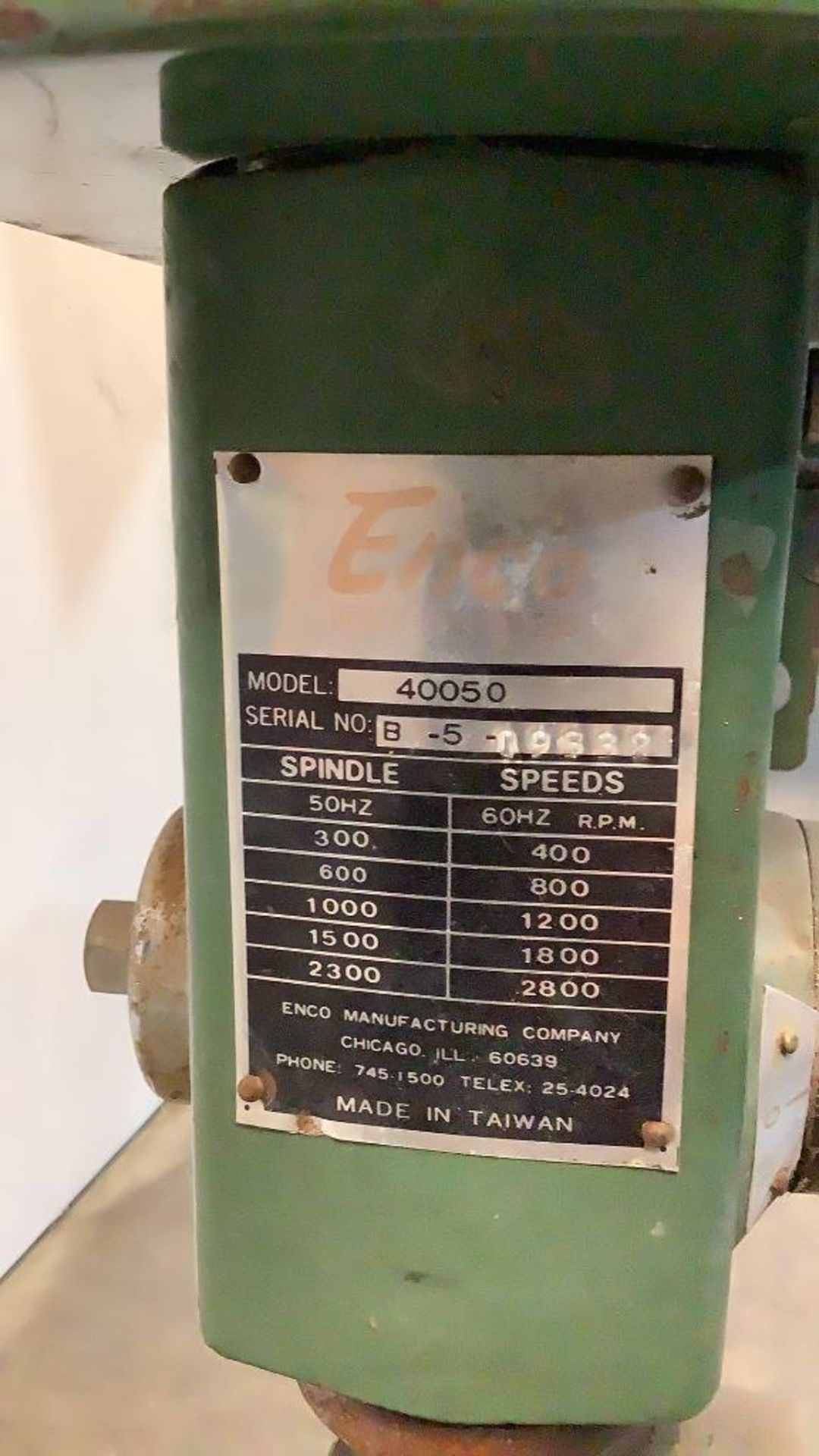 Enco Bench Drill Press 40050 - Image 2 of 10