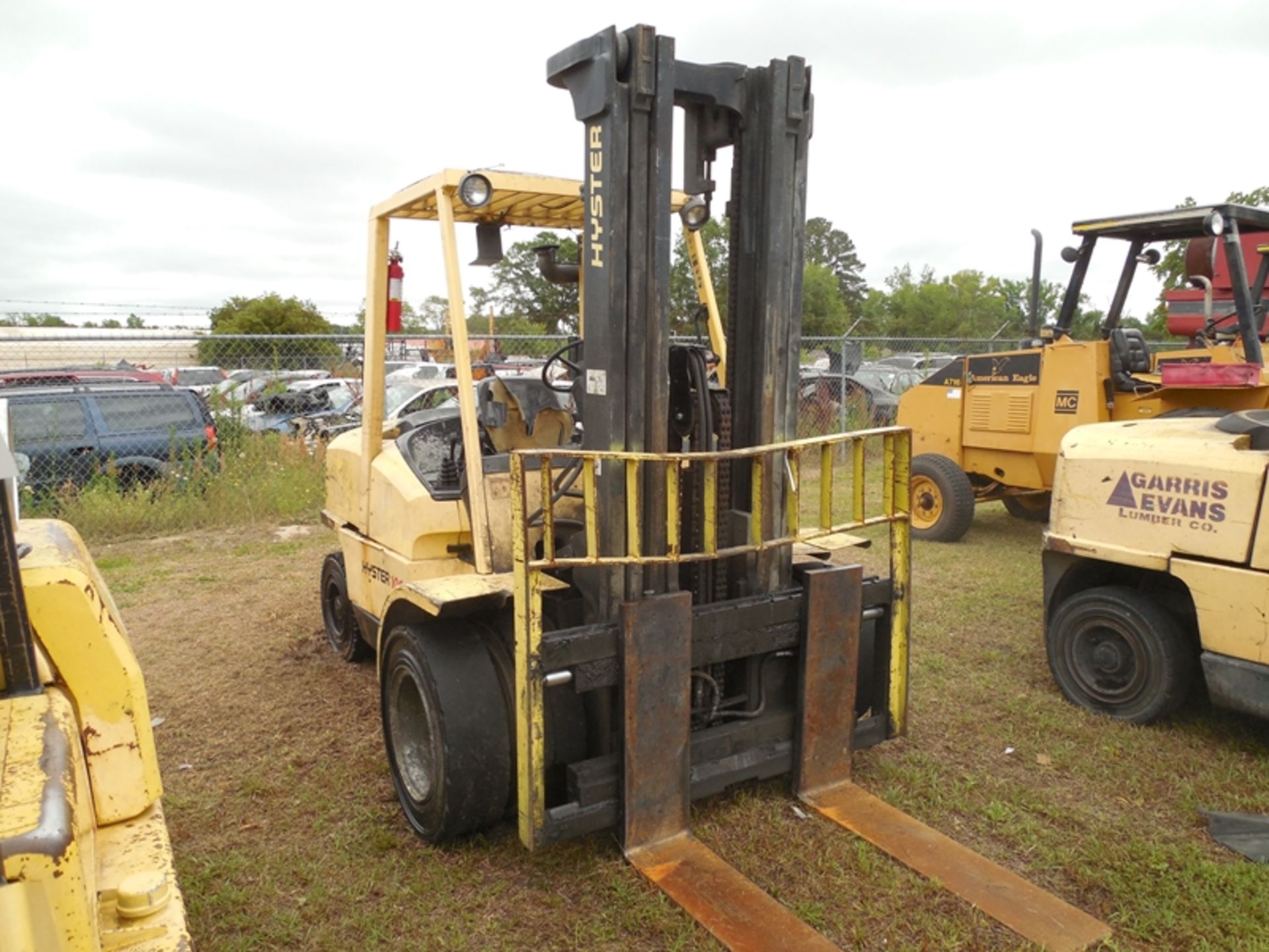 Hyster 100XM forklift, dual tire, dsl, 10,000 lb vin# K005V05481A - Image 2 of 4