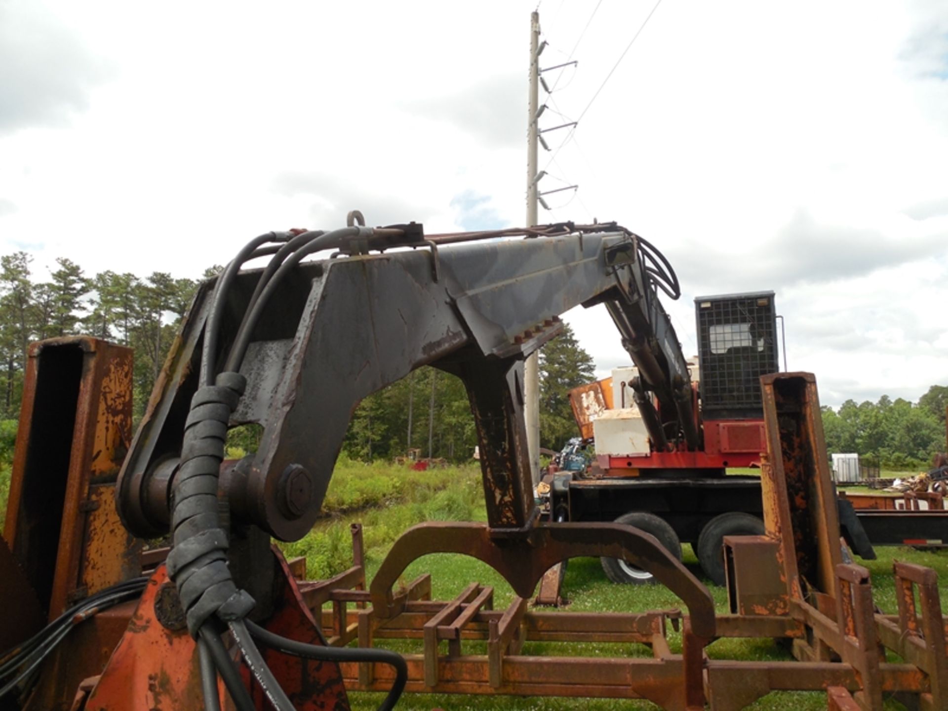 1994 Prentice 410E log loader Deere dsl, 32' boom with Prentice 743 grapple, mounted on Evans L35 45 - Image 8 of 11