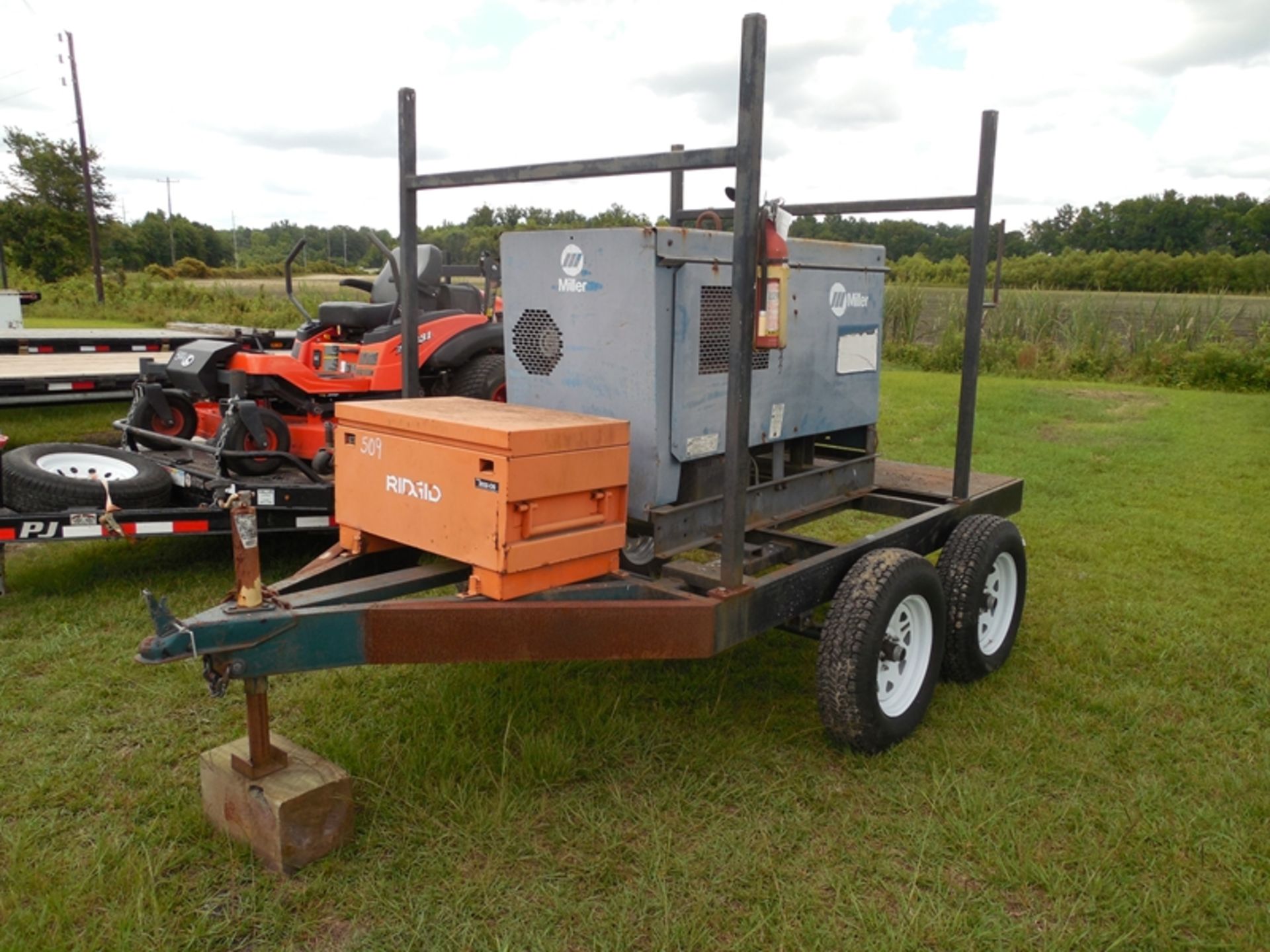 Miller Big 400 D welder with trialer and job box NO TITLE