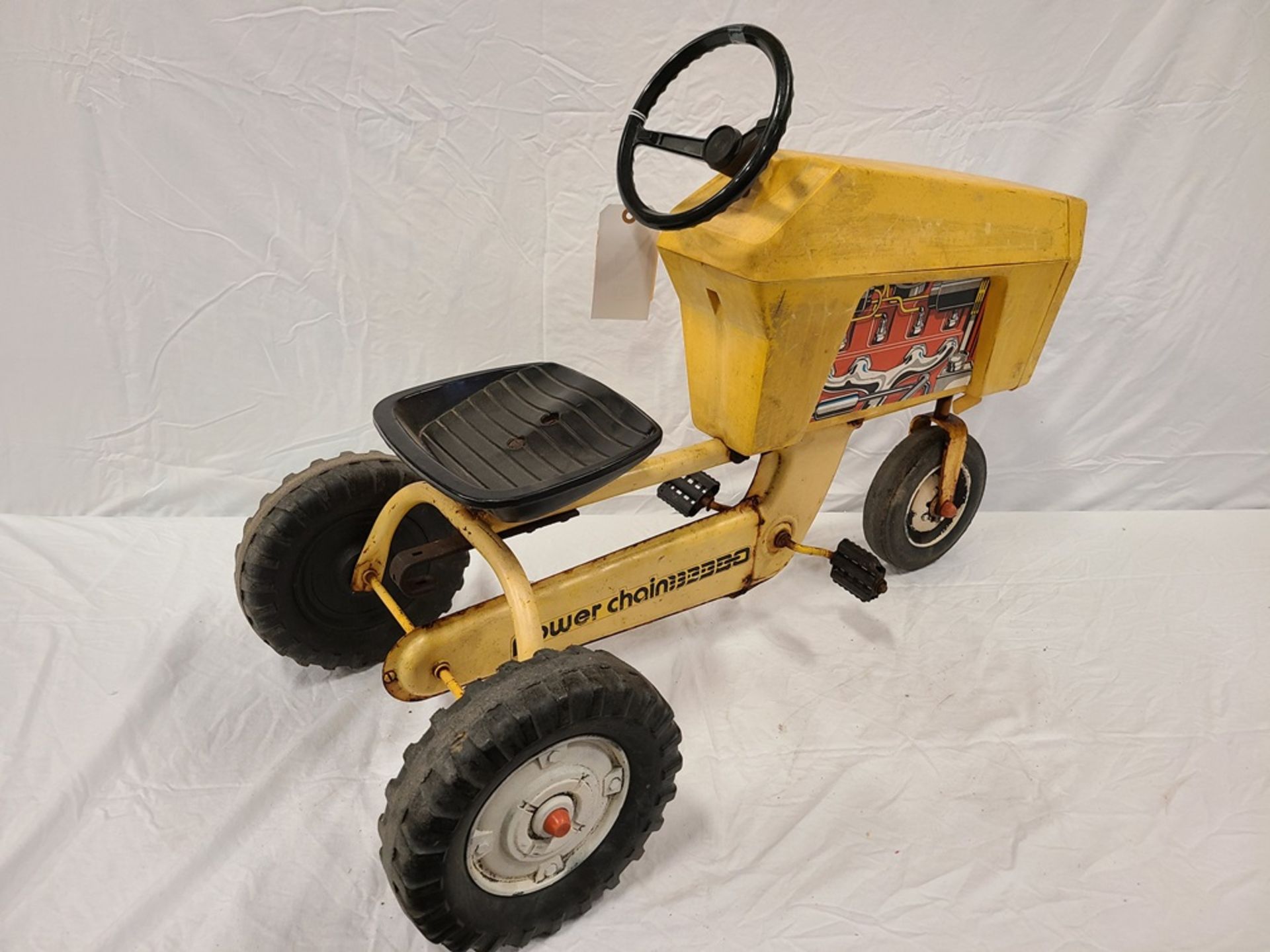 yellow "Tractor" tricycle pedal tractor (metal/plastic) - Image 2 of 2
