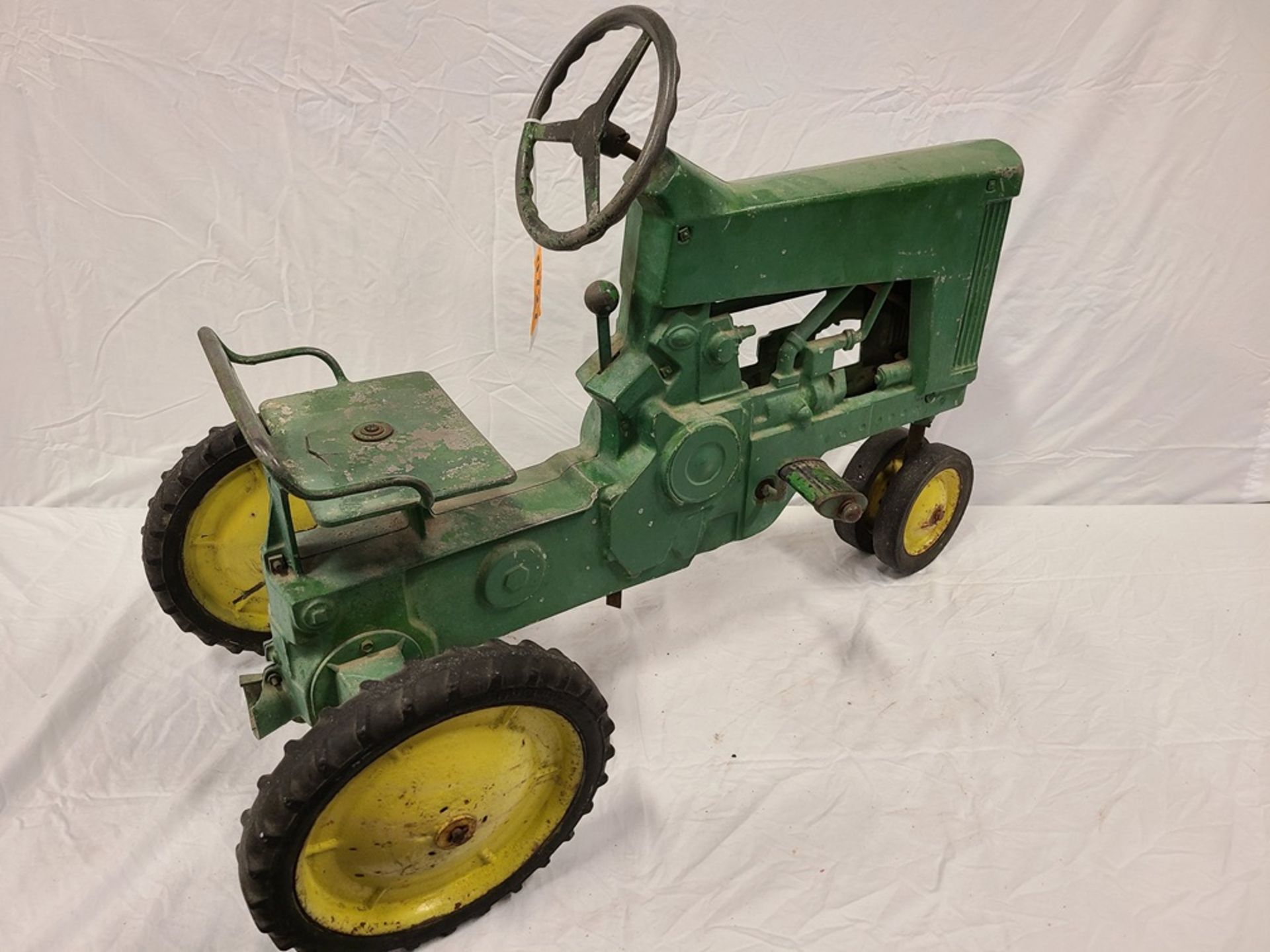 green and yellow "Tractor" tricycle pedal tractor - Image 2 of 2