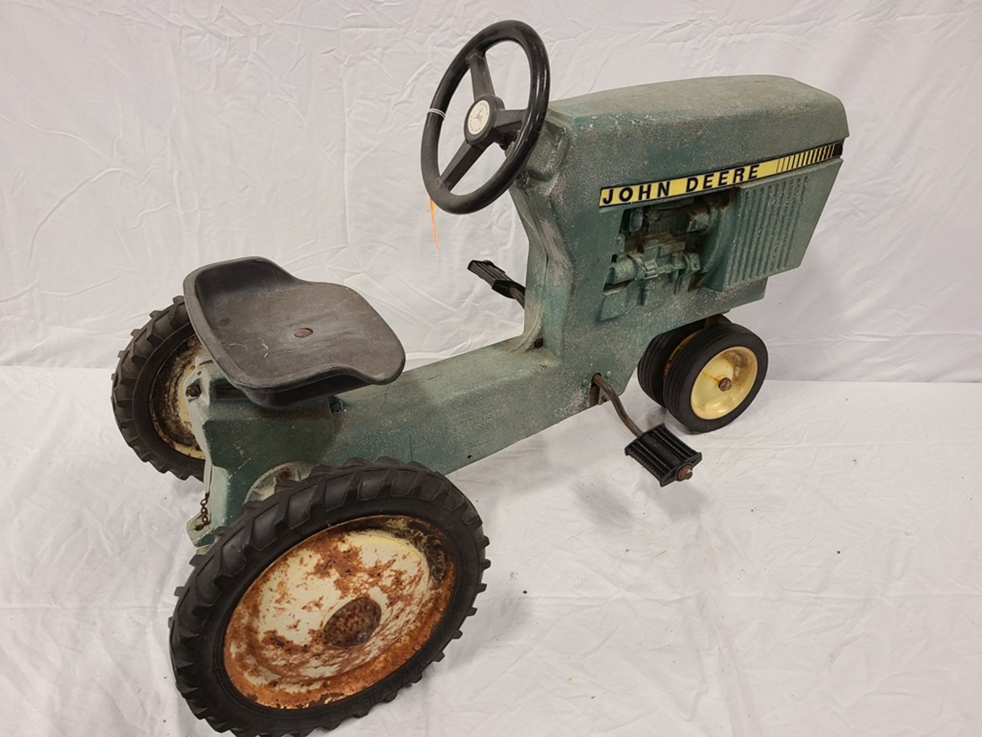 green "John Deere" tricycle pedal tractor - Image 2 of 2
