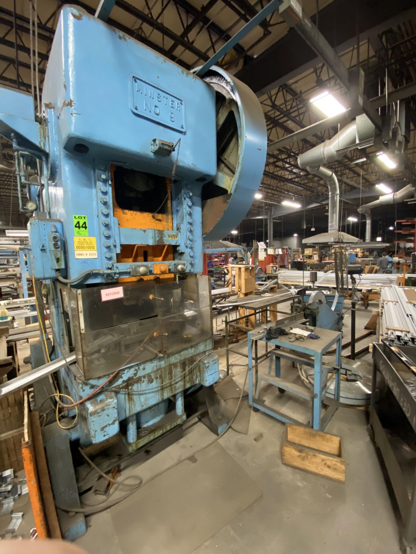 MINSTER 110-Ton Mechanical OBI Punch Press mod.No. 9 - Image 9 of 11