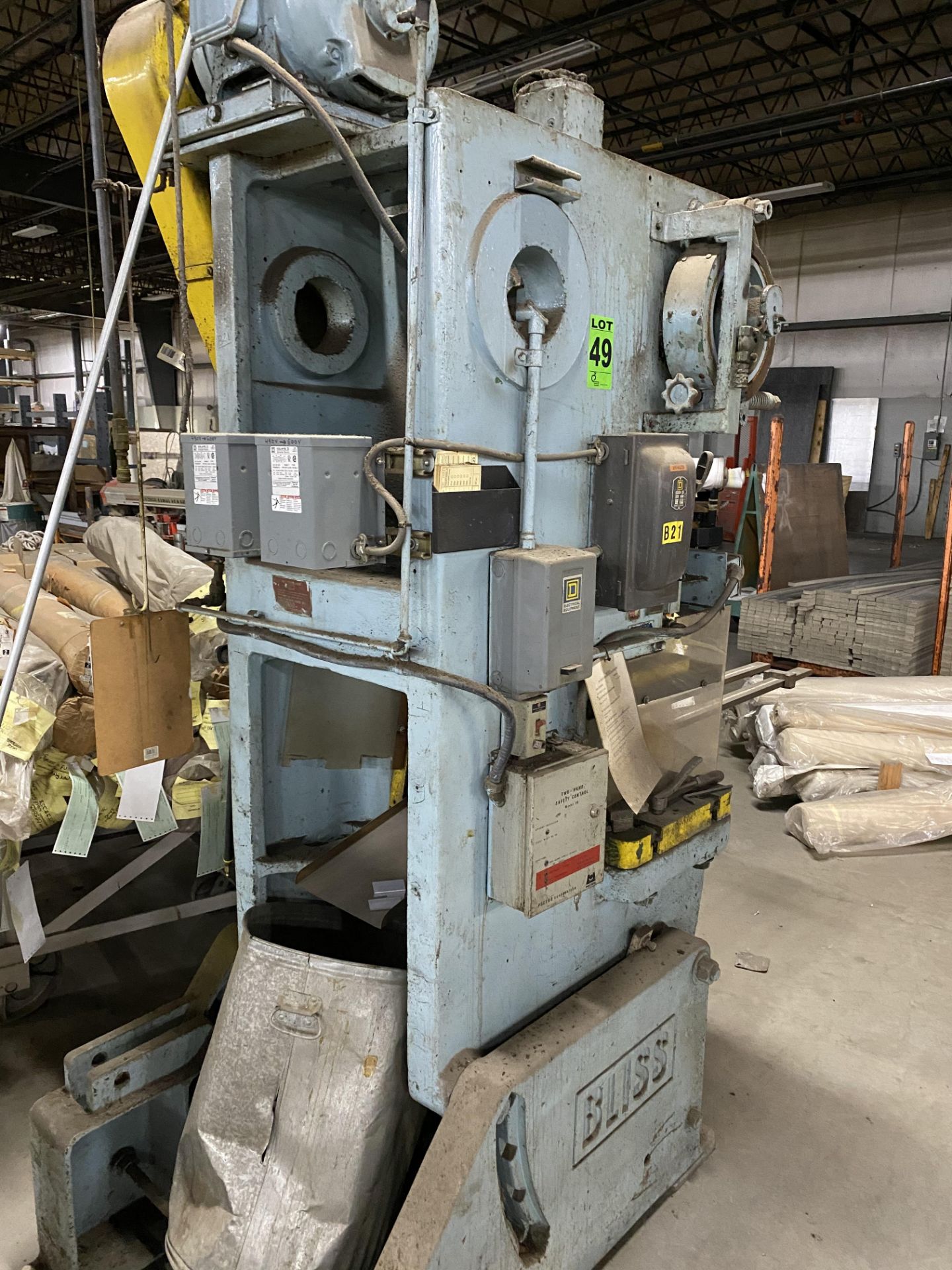 BLISS 45-Ton Mechanical OBI Press, s/n: H57796; UL Channel Cut-Off Press - Image 3 of 7