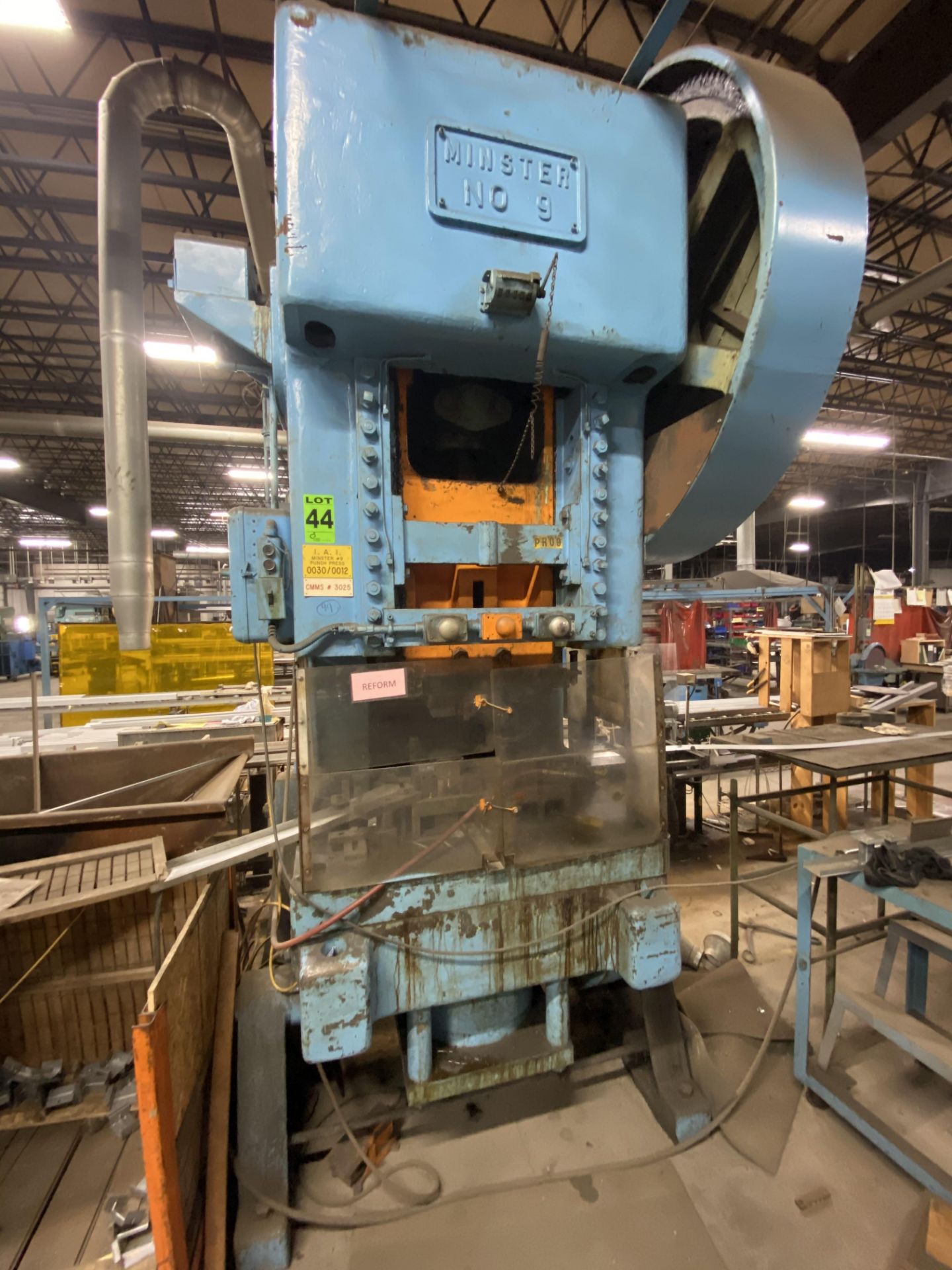 MINSTER 110-Ton Mechanical OBI Punch Press mod.No. 9