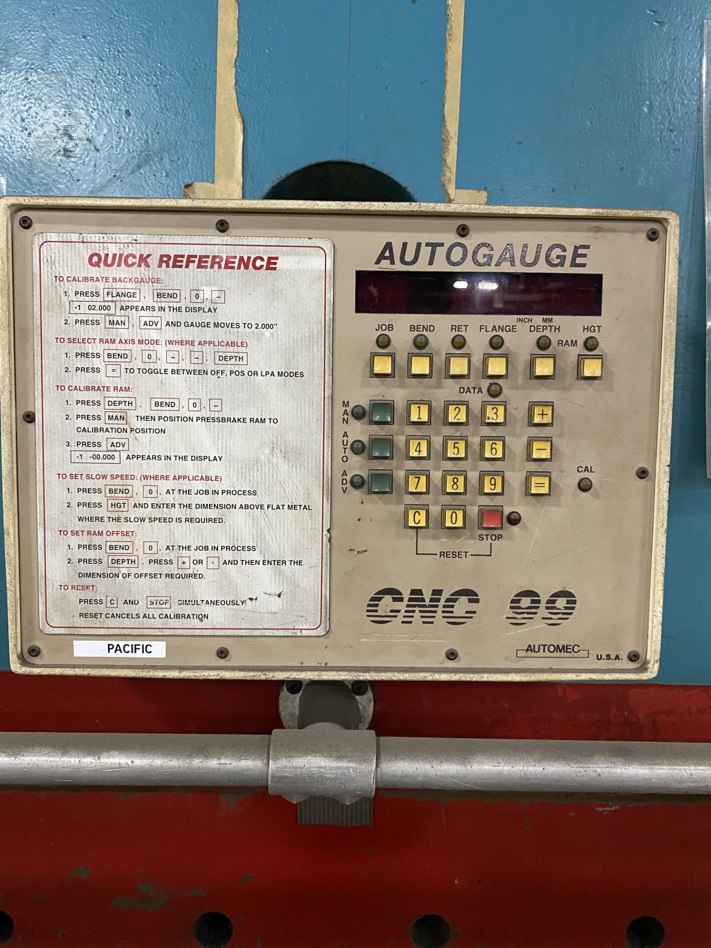 ALLSTEEL 95-Ton x 8' Hydraulic Press Brake mod.95-8 s/n: 95269 - Image 3 of 9