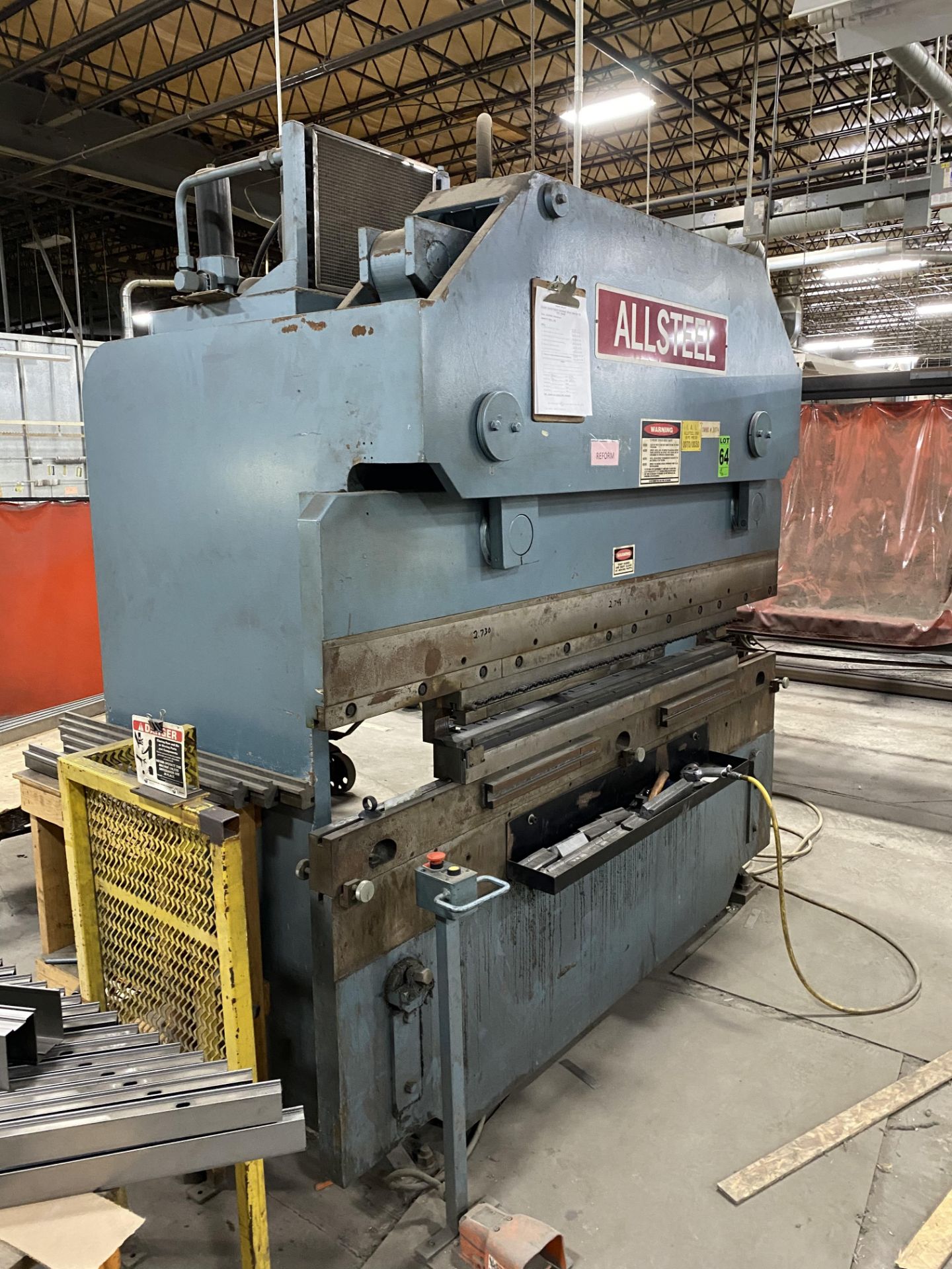 ALLSTEEL 95-Ton x 8' Hydraulic Press Brake mod.95-8 s/n: 95269 - Image 2 of 9