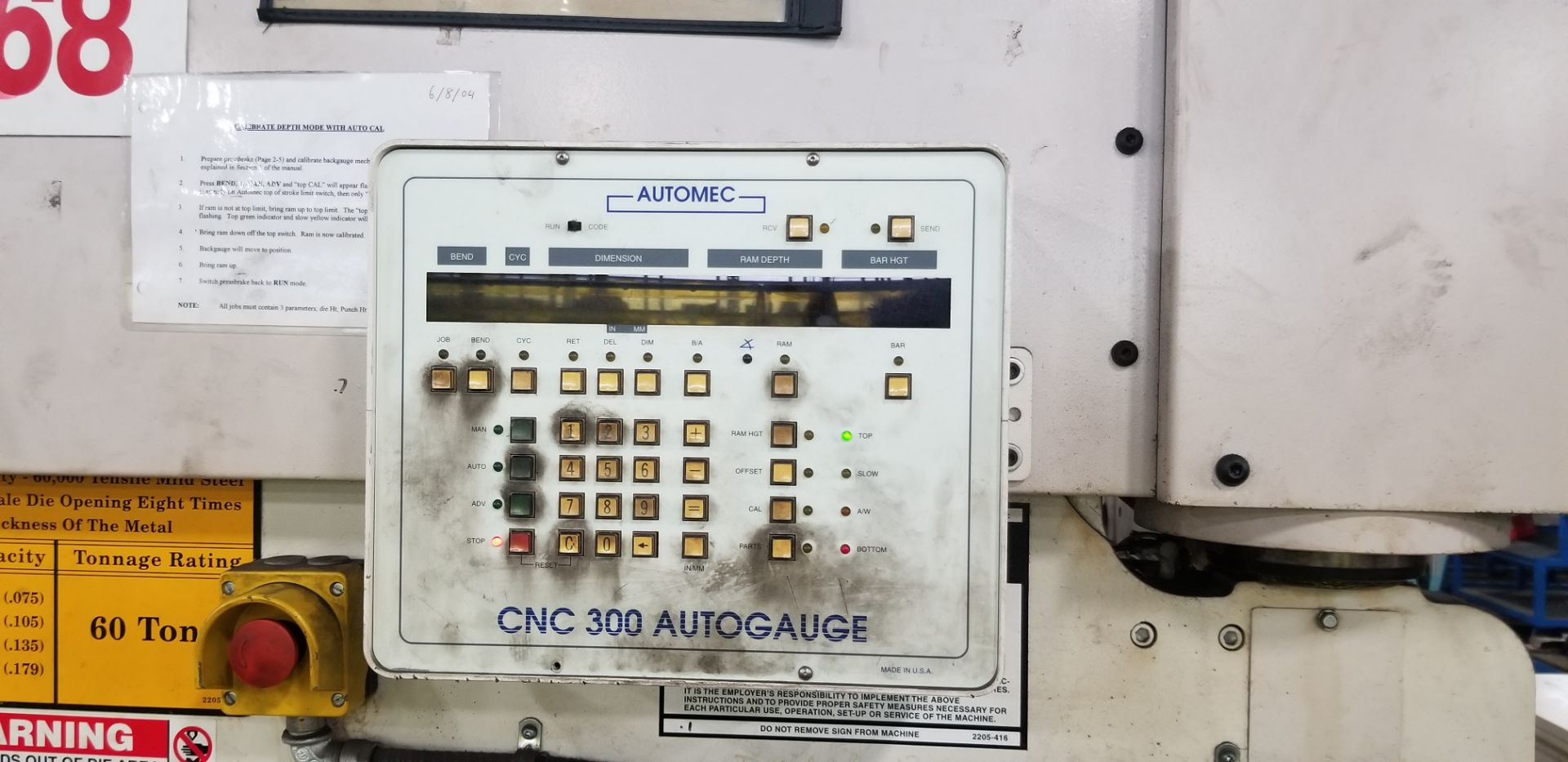 WYSONG 60-Ton x 6' Hydraulic Press Brake mod. THS60-72, s/n: TH5-114 - Image 3 of 14