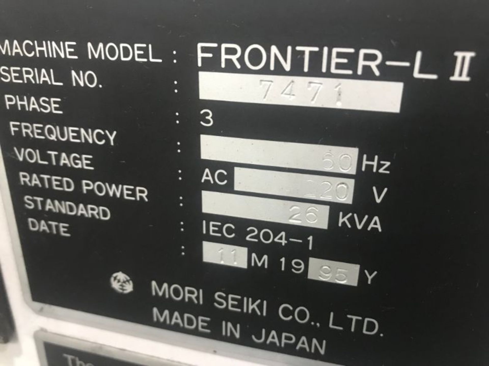 1996 Mori Seiki, Frontier LII - Image 3 of 3