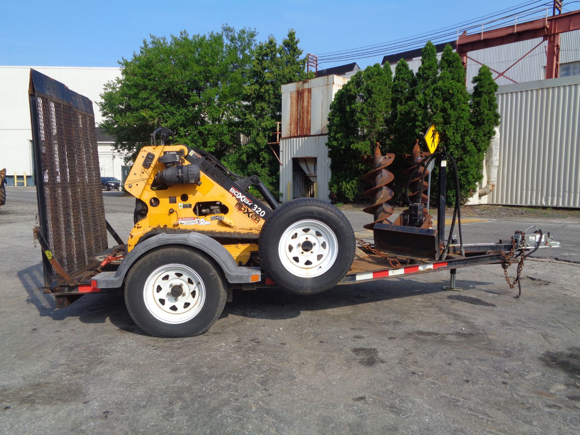 Boxer 320 Walk Behind Skid Steer with Trailer