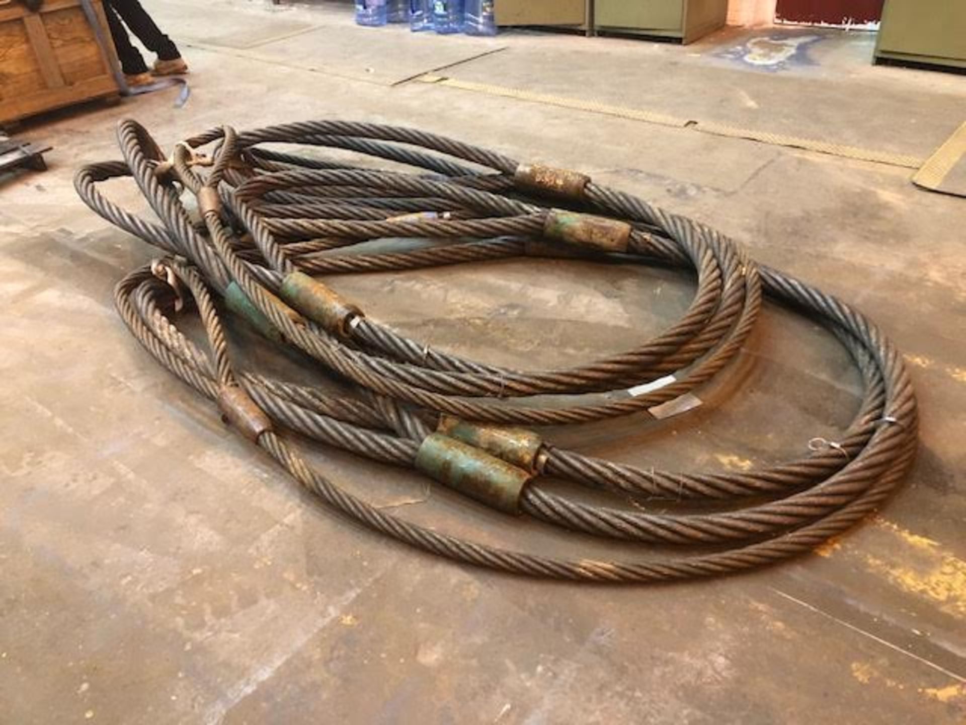 6 Large Steel Lifting Cables