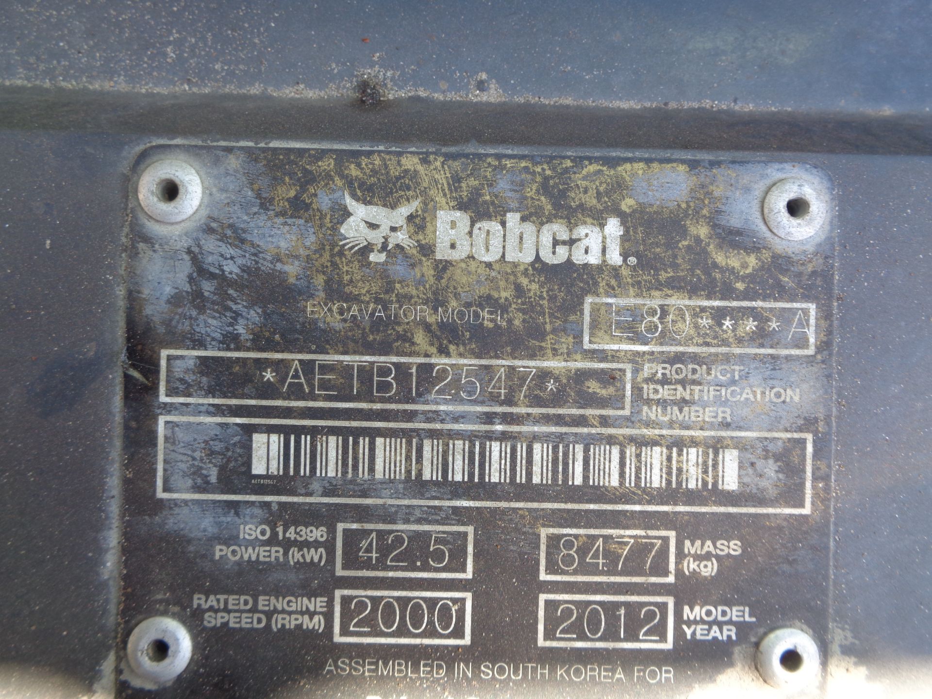 2012 Bobcat E80 Midi Excavator - Image 24 of 24