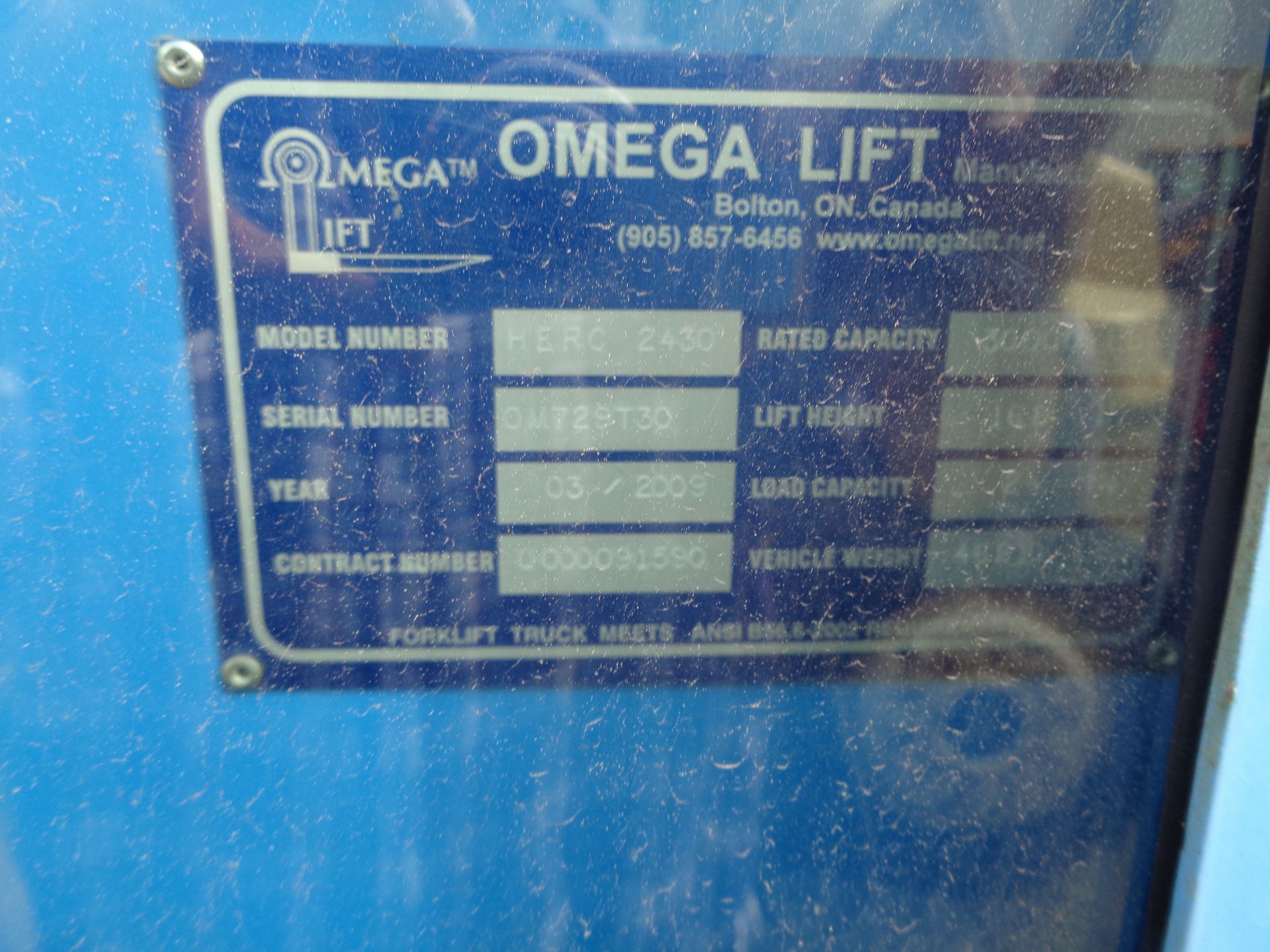 2009 Omega 2430 30,000 lbs Rough Terrain 4x4 Forklift Only 373 Hours - Image 23 of 24