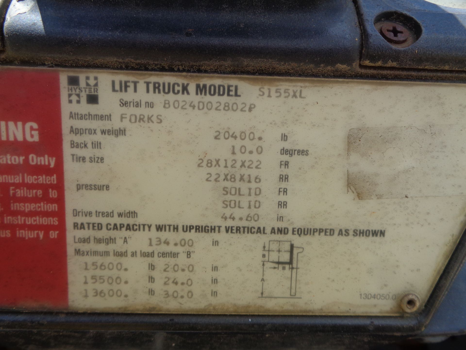 Hyster S155XL 15,500lb Forklift - Image 19 of 19