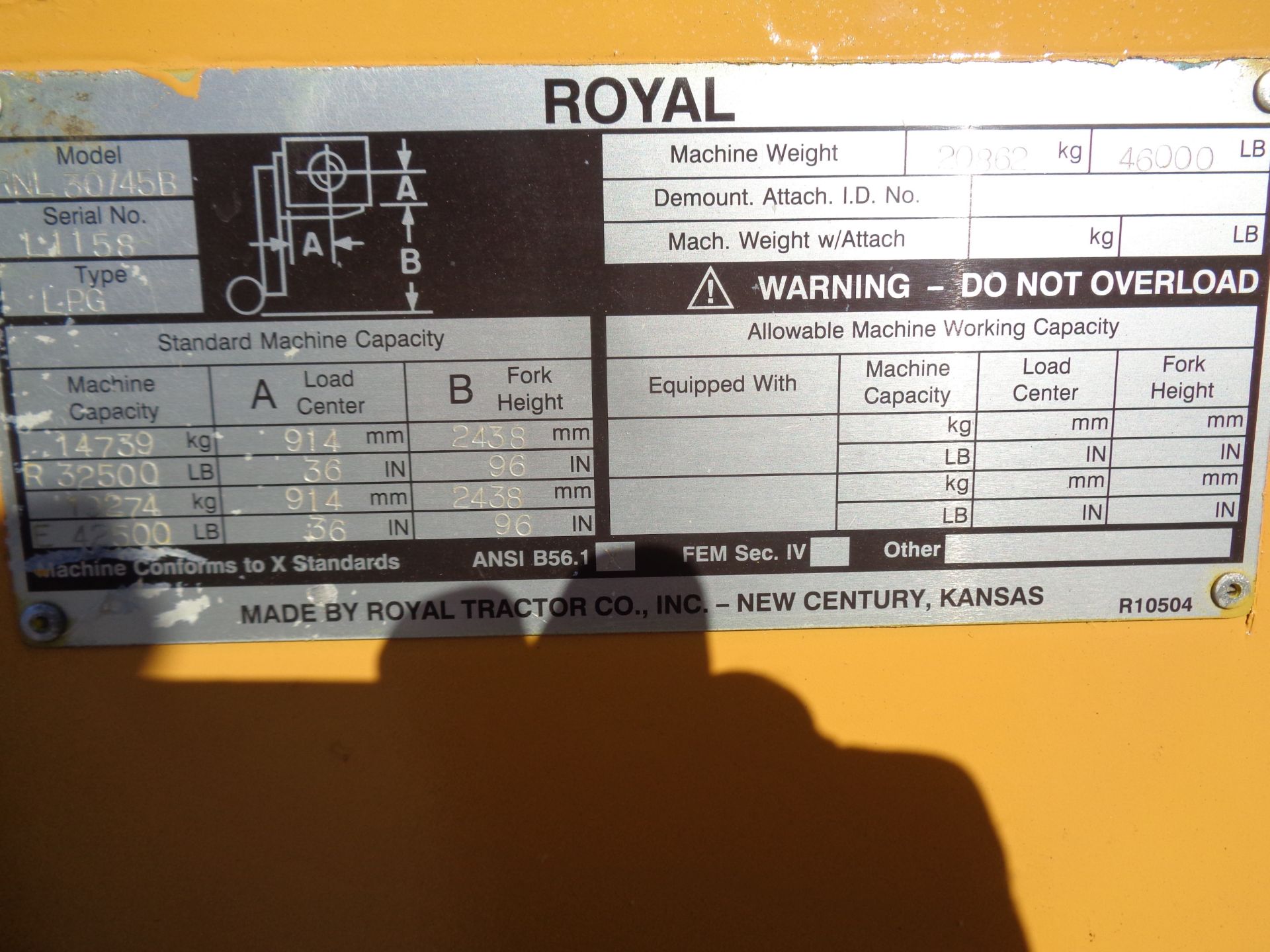 2008 Royal 30/45 45,000lb Forklift - Image 22 of 22