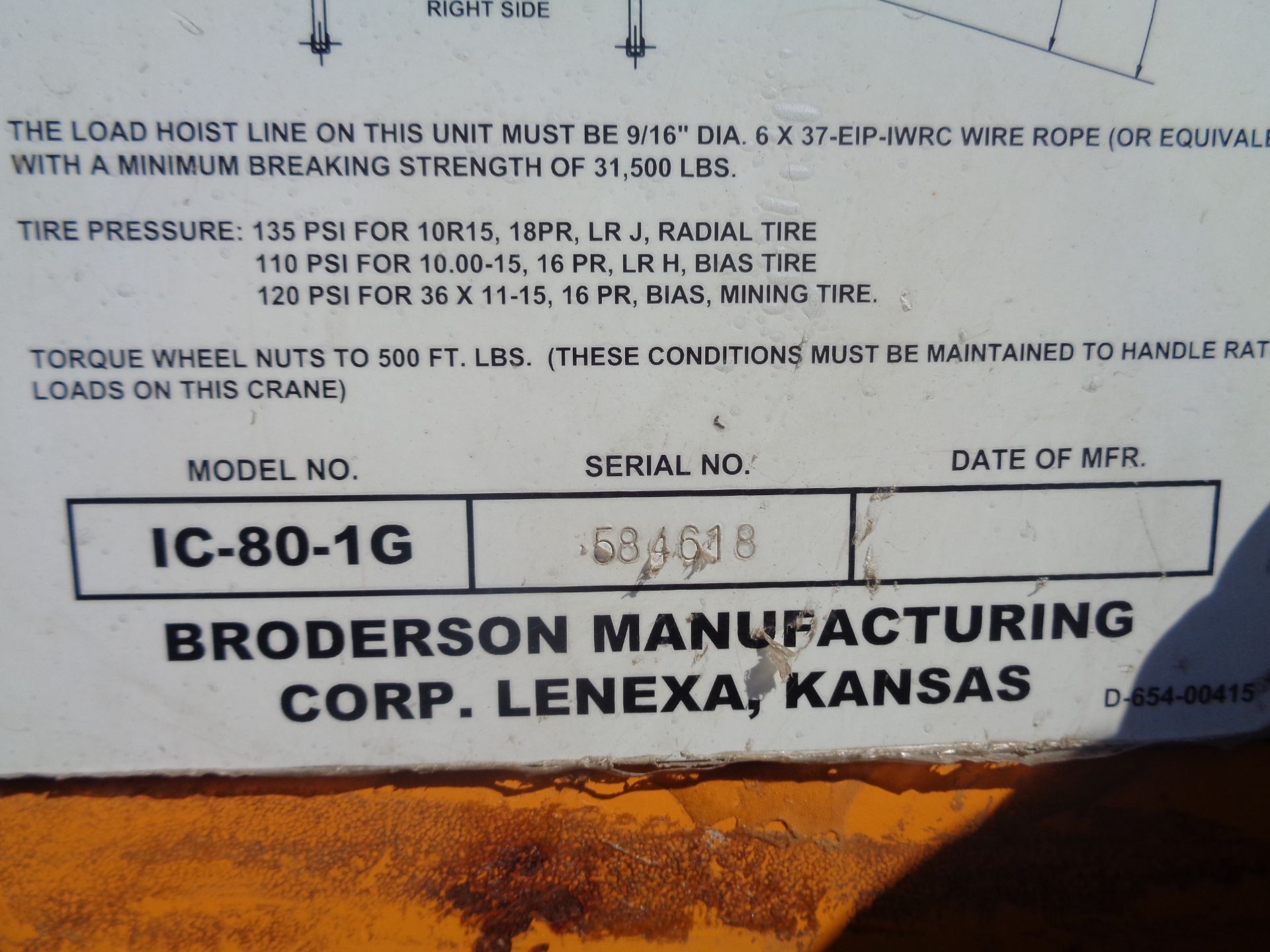 2007 Broderson IC-80-1G 17,000lb Carry Deck Hydraulic Crane - Image 13 of 13