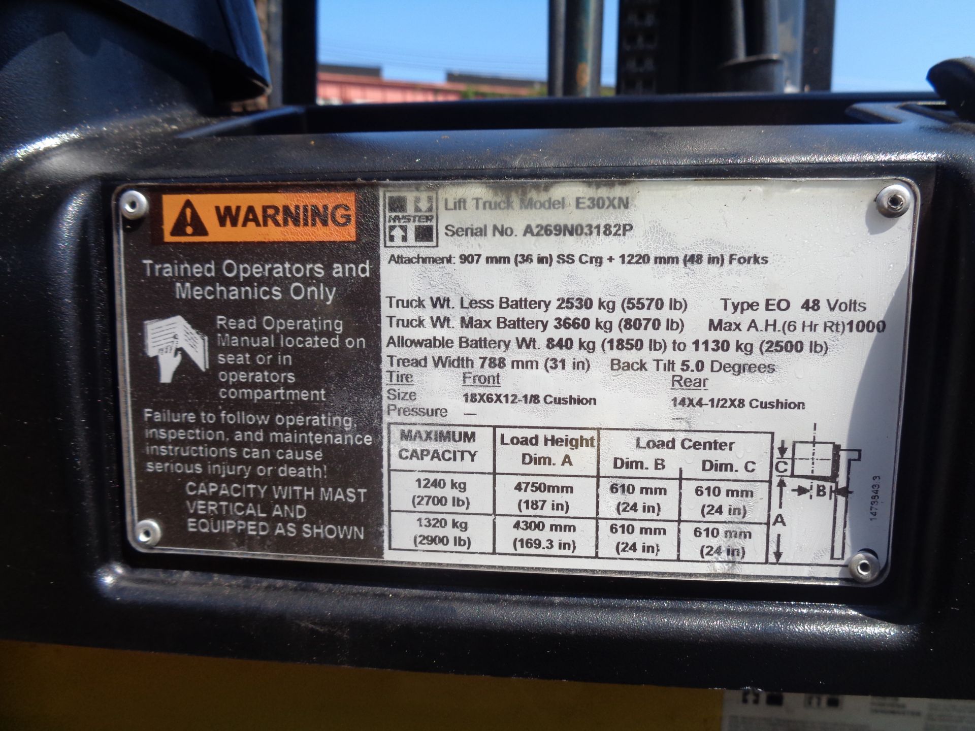 2016 Hyster E30XN 3,000lb Forklift - Image 11 of 11