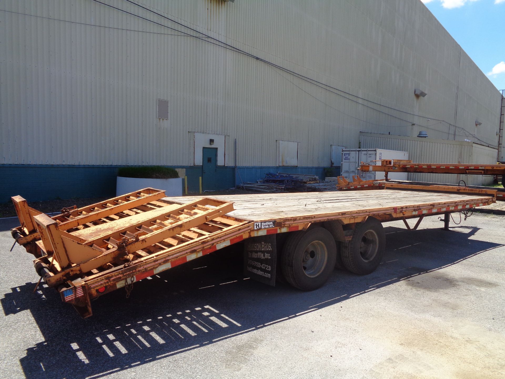 2012 Hudson Bros. Trailer HTD18D- 10 Ton- 20' Deck- Equipment Flat Bed - Image 5 of 8