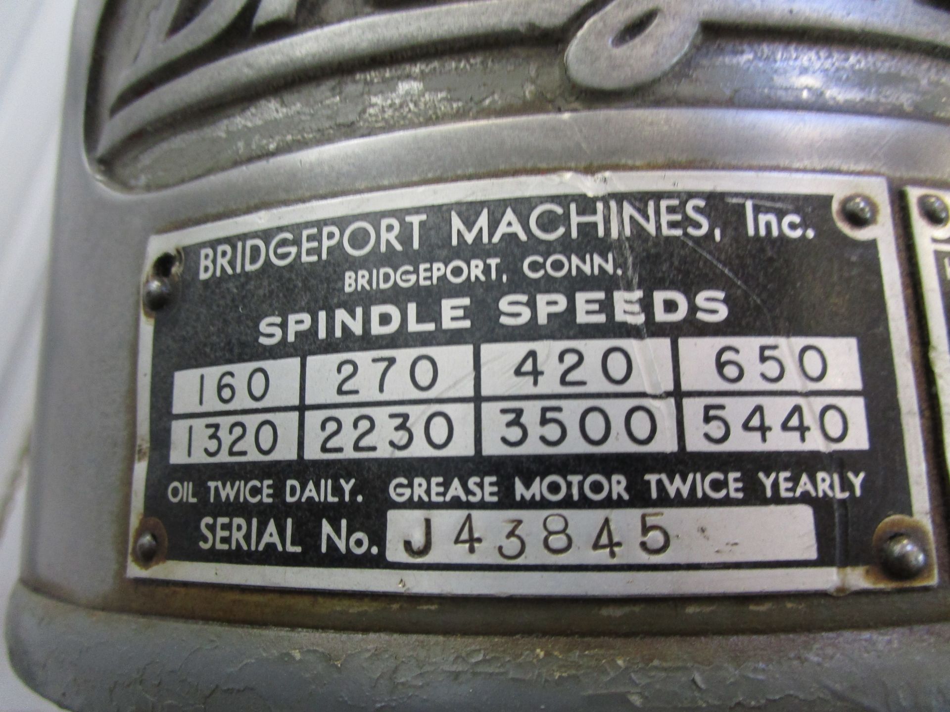 Bridgeport Vertical Milling Machine - Image 5 of 6