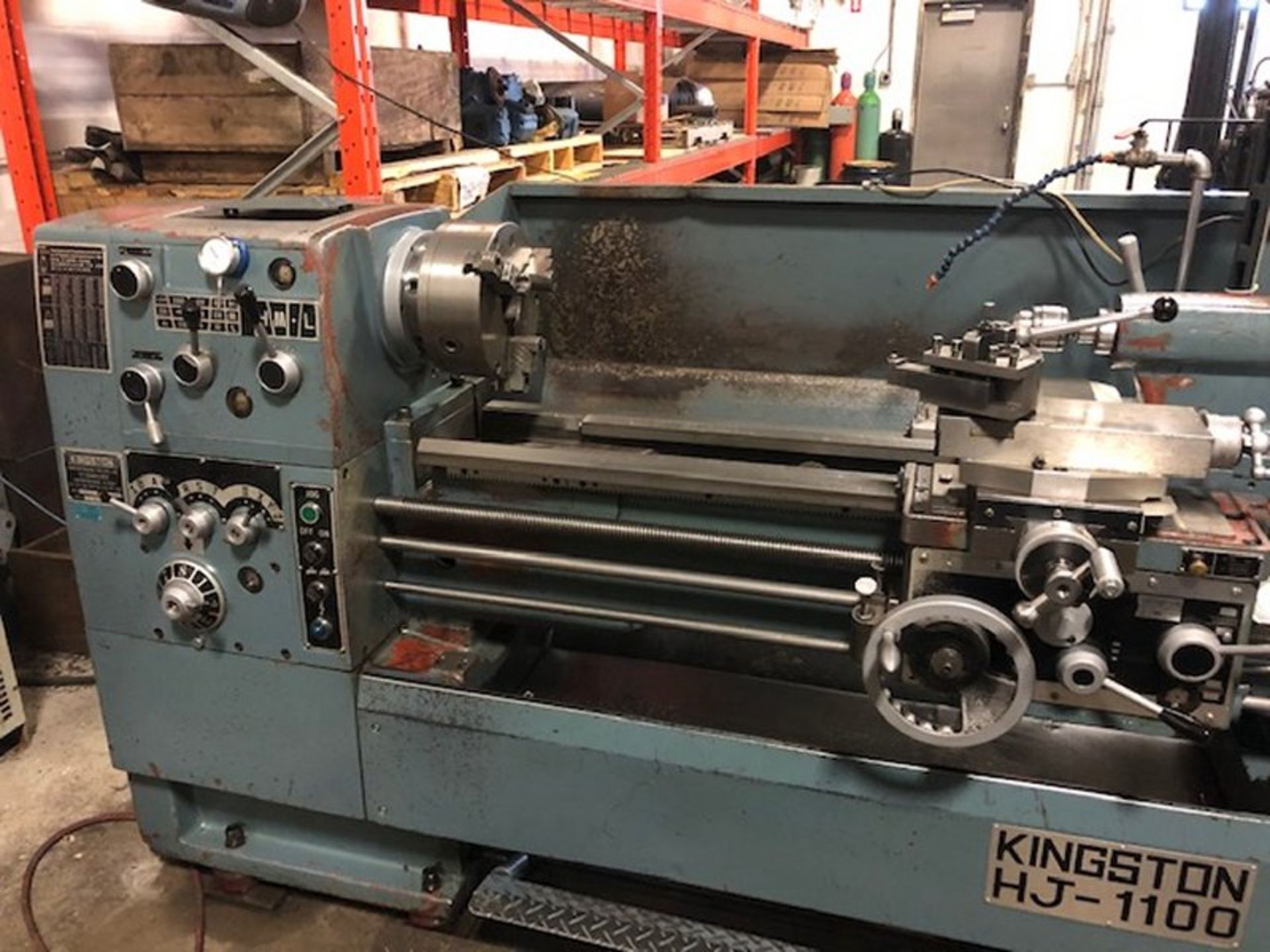 KINGSTON MODEL HJ-1100 TOOL ROOM LATHE, 2004, S/N CH04219 16IN X 40IN, NEWAL 2 AXIS DIGITAL READOUT - Image 5 of 5