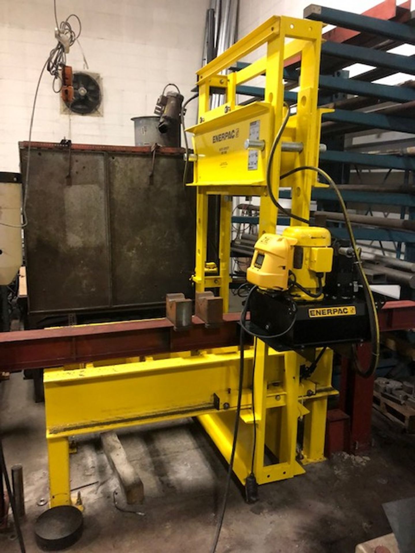 ENERPAC 100 TON HYDRAULIC PRESS C/W DIGITAL READOUT, MODEL 1PR100D13-2, S/N 1015C - Image 6 of 8