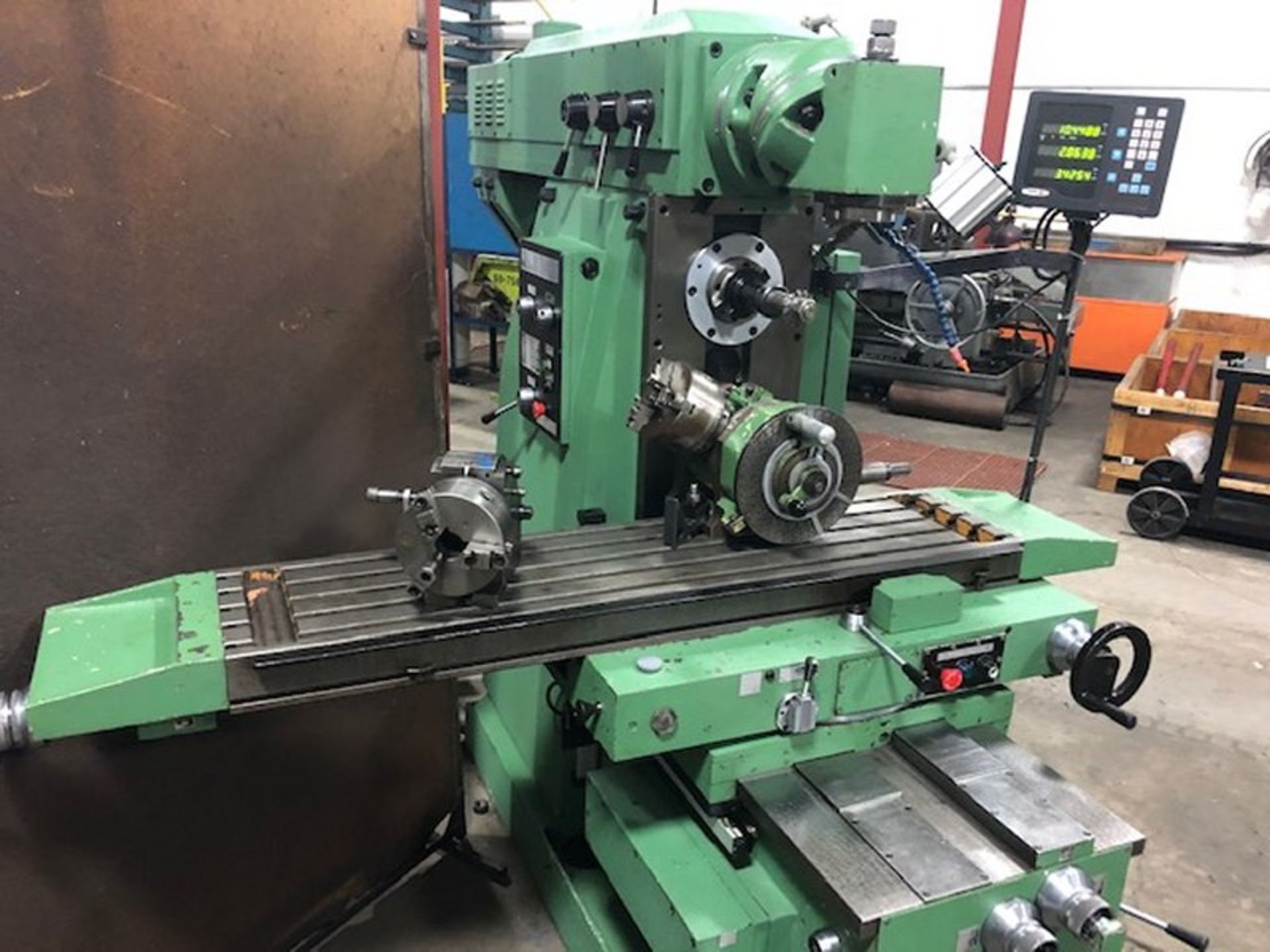 ARSENNAL FUV321M HORIZONTAL MILLING MACHINE, 12IN X 56IN BED FAGOR 3 AXIS DIGITAL READOUT - Image 6 of 7