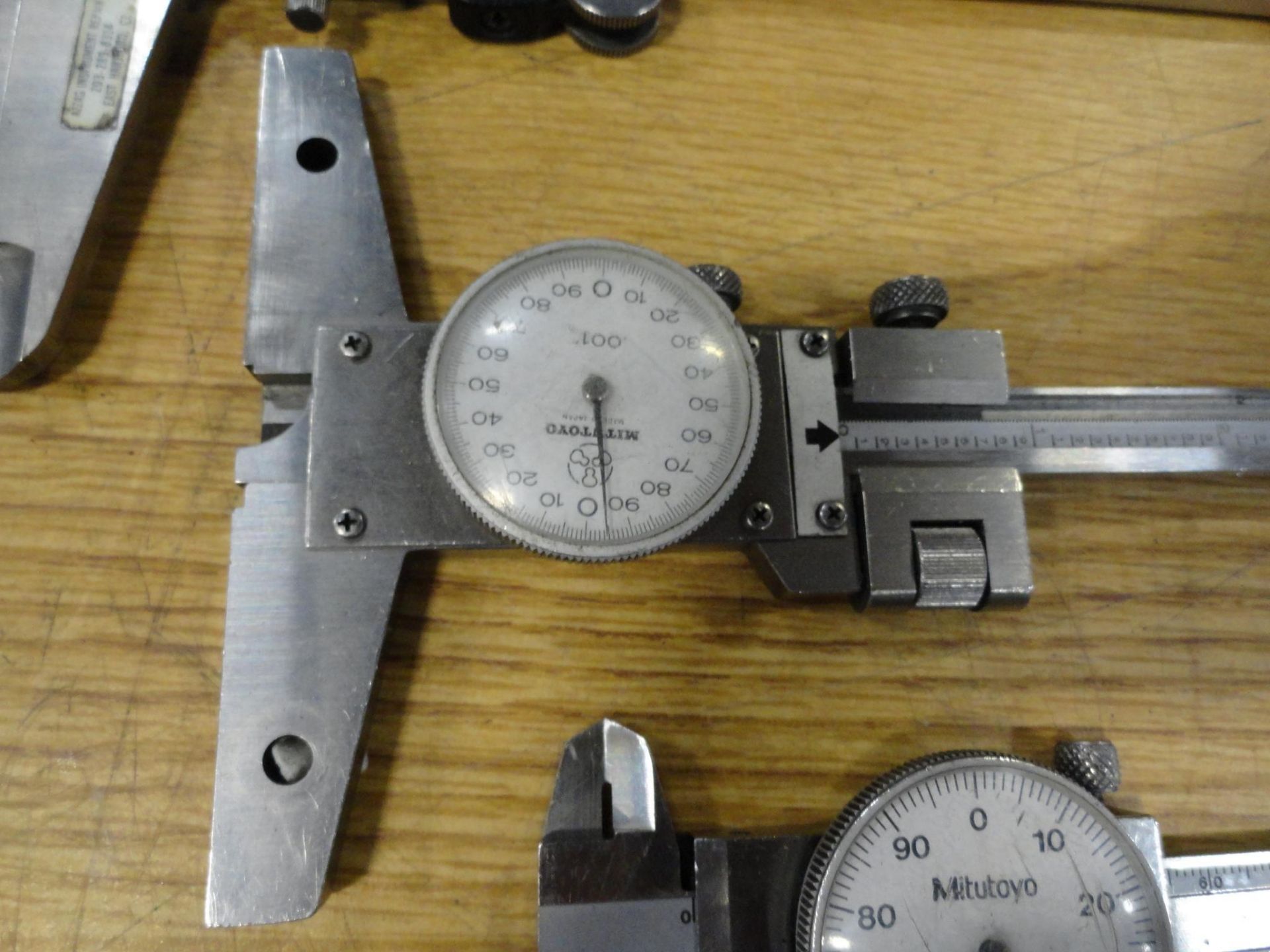 (3) Mitutoyo dial calipers, 8 and 12 inch, .001 inch increments - Image 3 of 5
