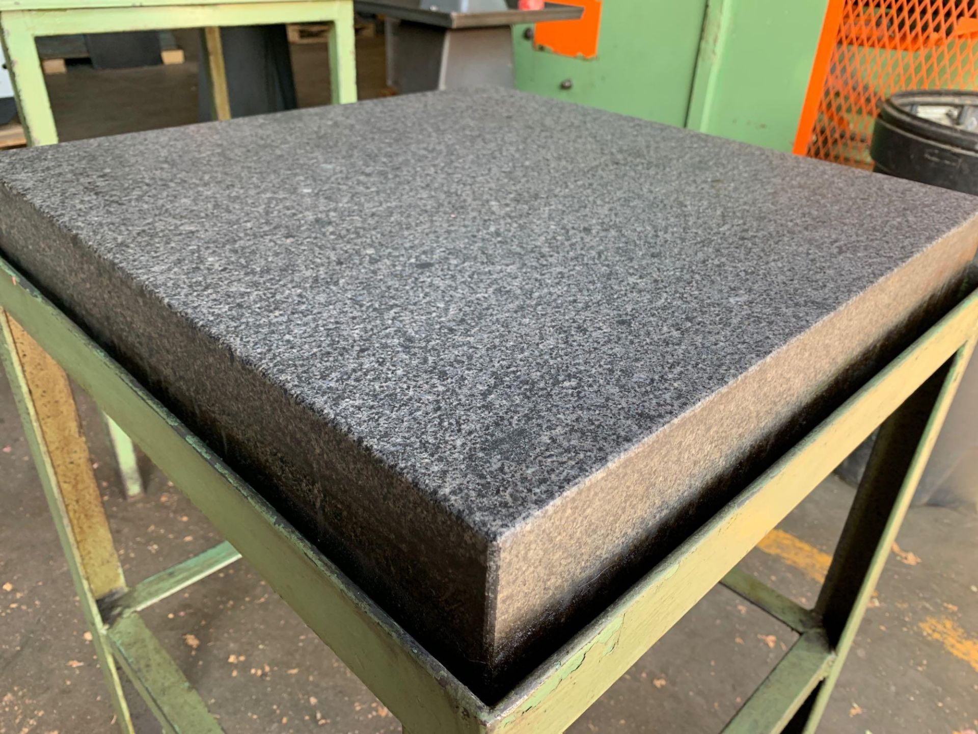 Granite surface plate 24”x24” with stand We have quoted $20 for a basic lift and load of this machin - Image 4 of 6