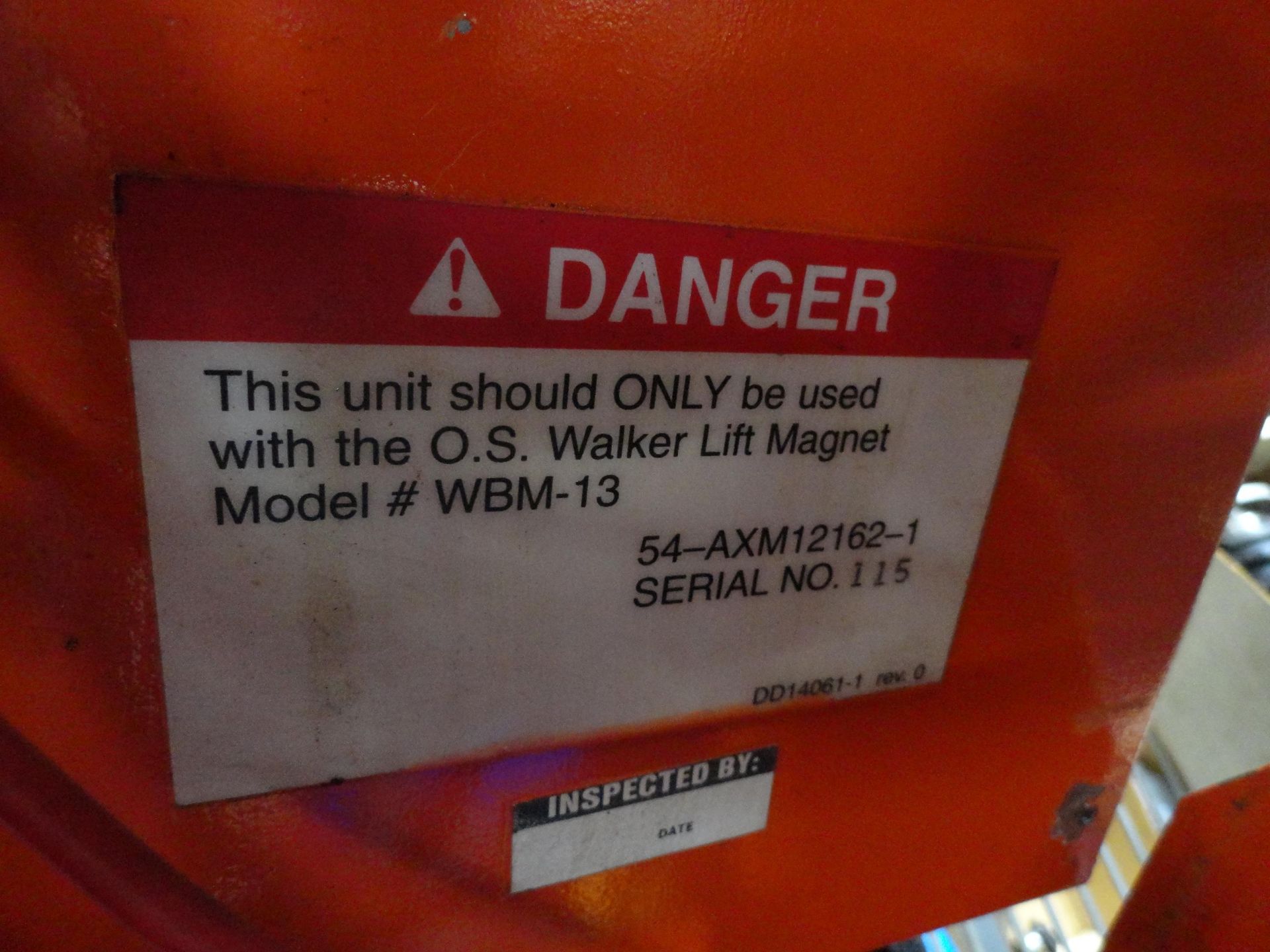 Walker WBM-13 0-3000 lb Battery Lift Magnet w/Remote Portable 120V Lifting Plate - Image 10 of 14